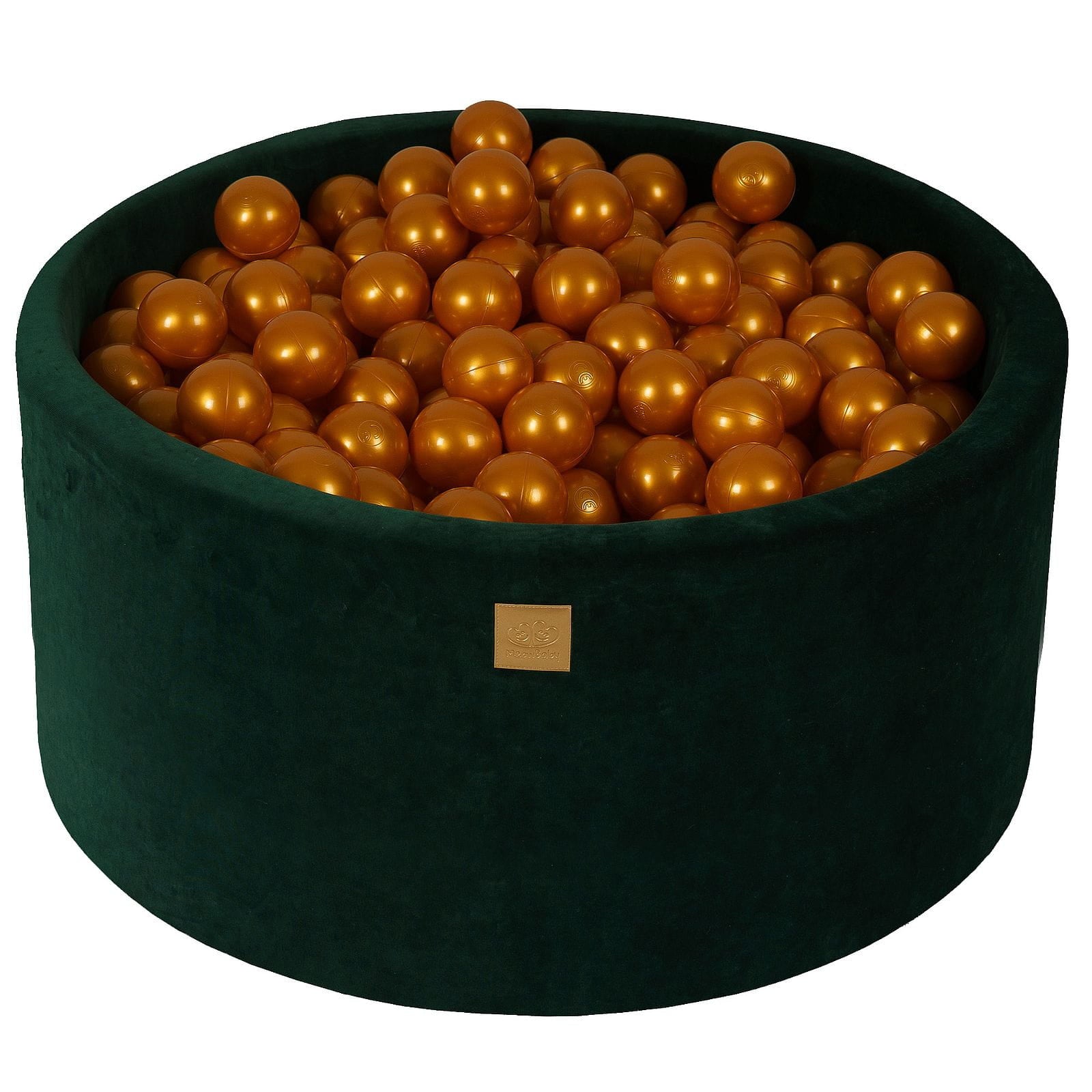 Velvet Foam Baby Ball Pit Dark Green
