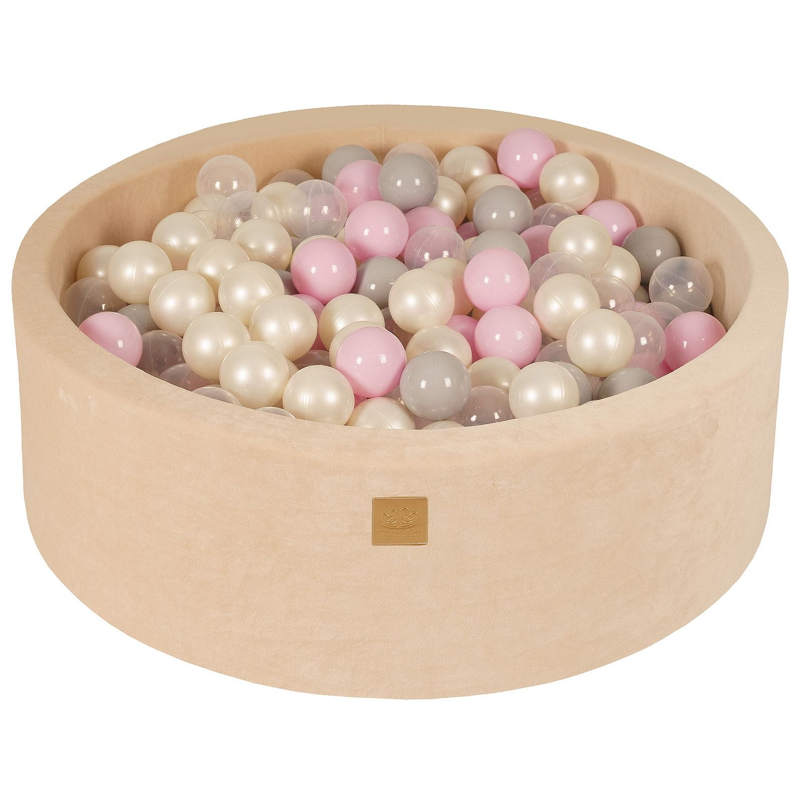 Velvet Foam Baby Ball Pit Ecru