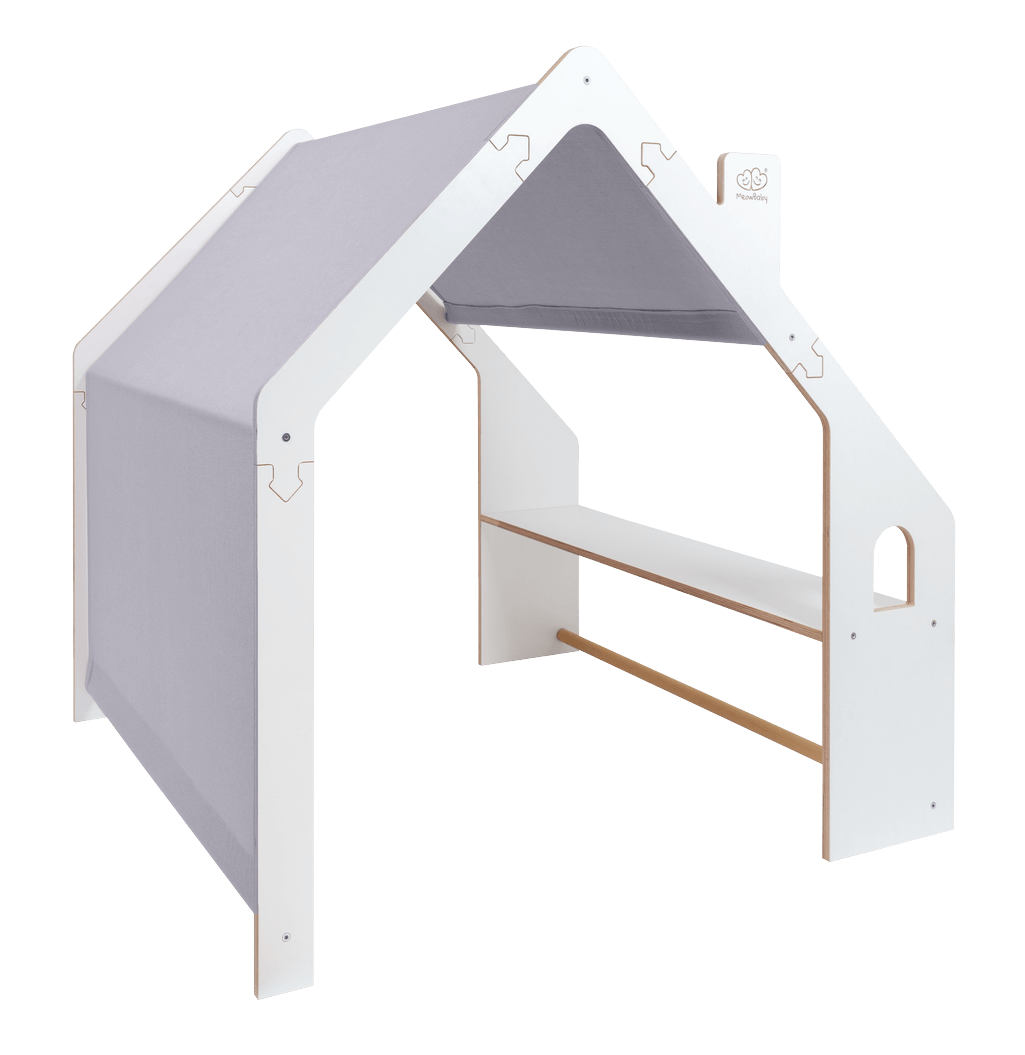 Wooden Playhouse for Kids - Large Indoor Play Tent