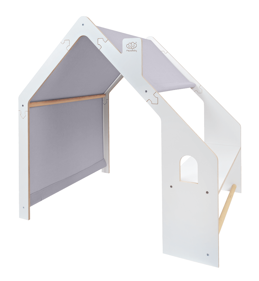 Wooden Playhouse for Kids - Large Indoor Play Tent