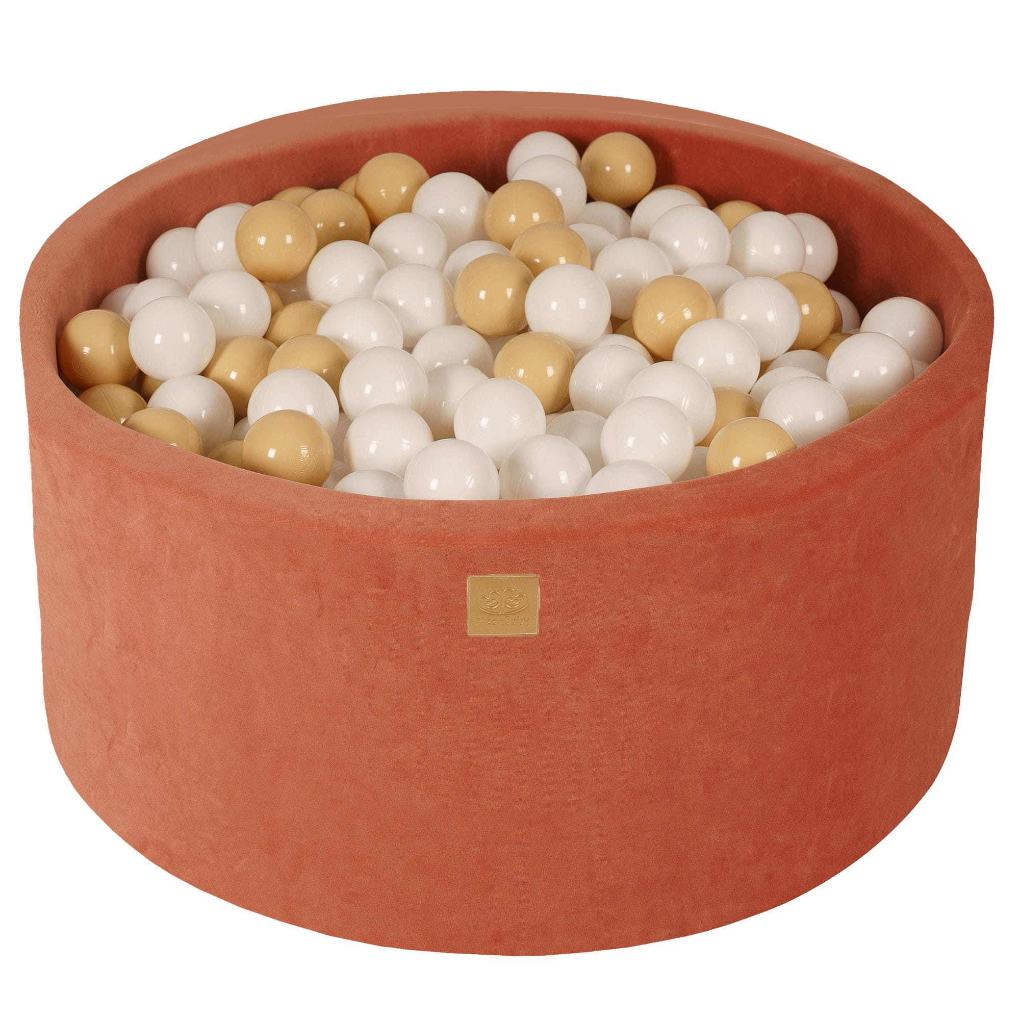 Velvet Foam Baby Ball Pit Marsala Red