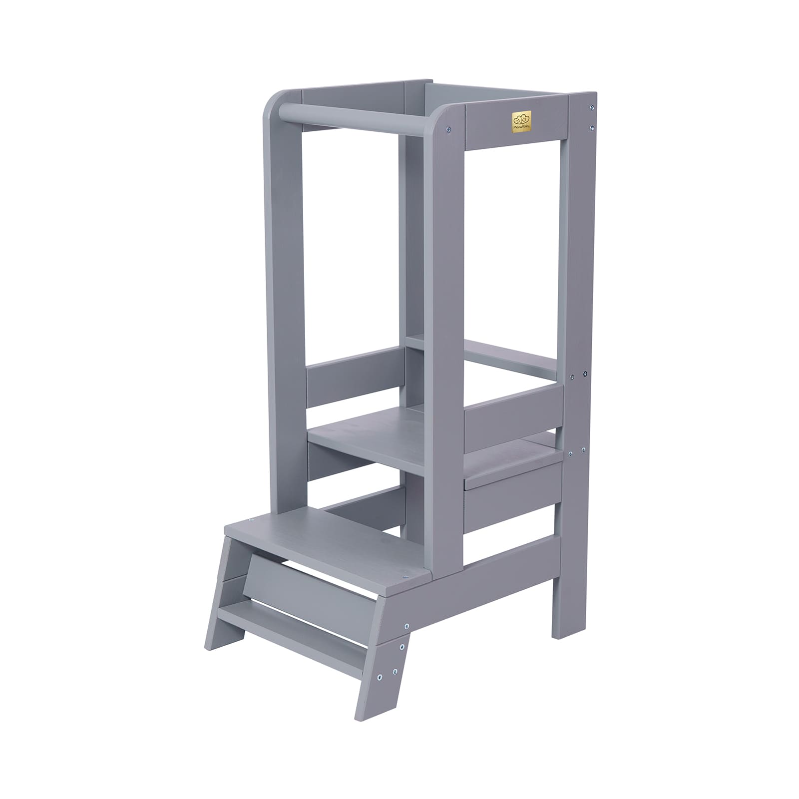 Wooden Kitchen Nursery Step Stool for Kids | 3 Adjustable Height