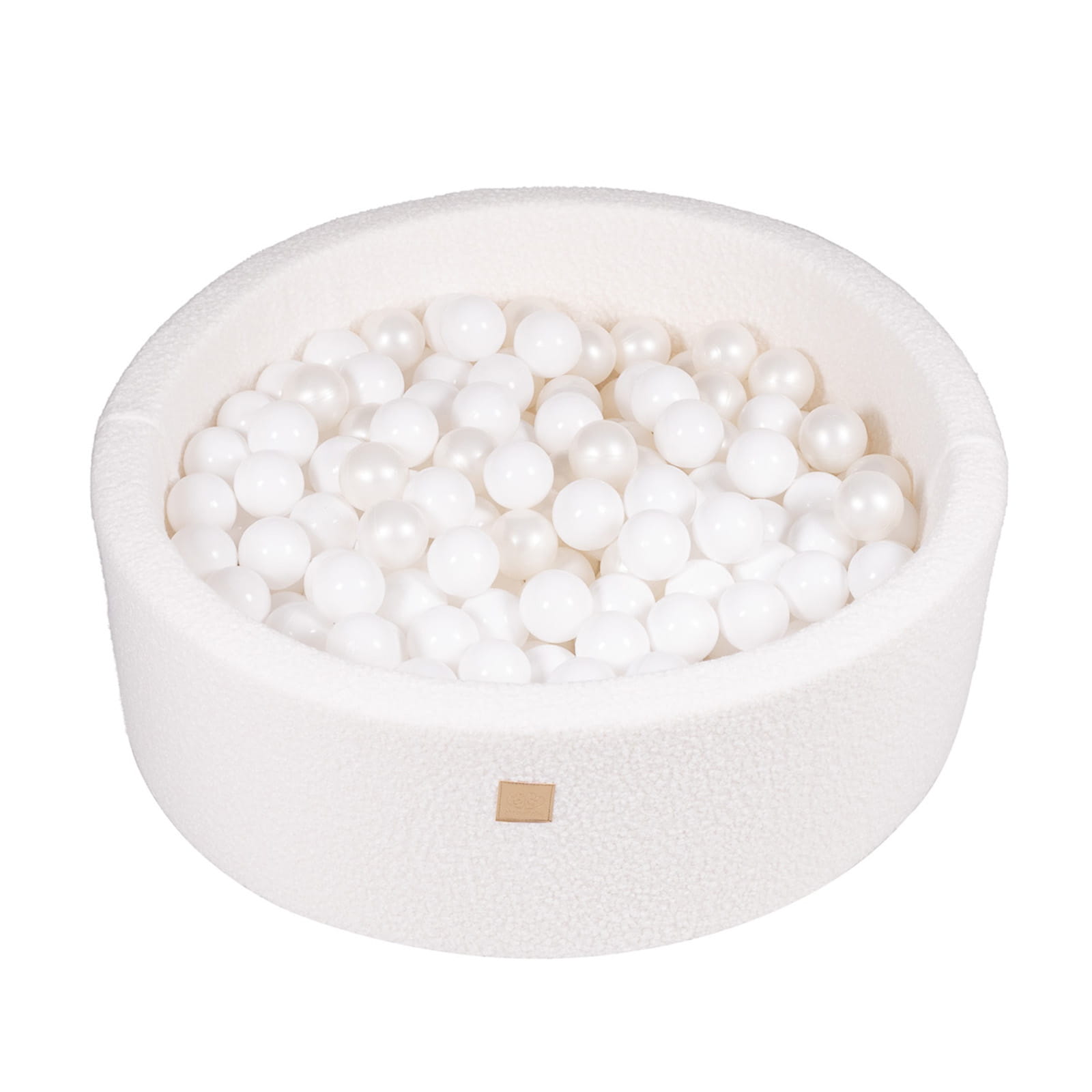 MeowBaby White Boucle Ball Pit | Foam baby ball pit | Ball Pit Balls White Boucle | Ball Pit Toddler |