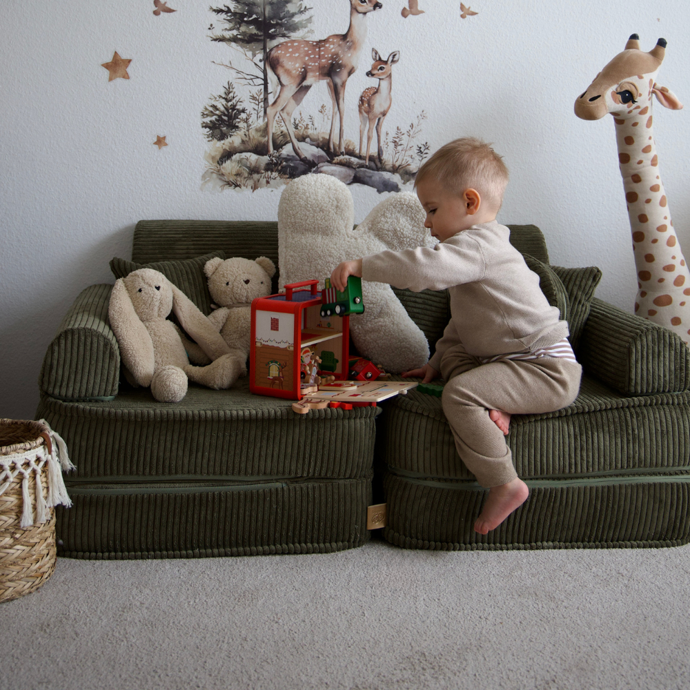 MeowBaby Kids Play Sofa Plus | Modular Kids Play Couch | 12 Pieces