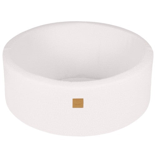 MeowBaby Boucle Foam Baby Ball Pit White | Ball Pit Boucle