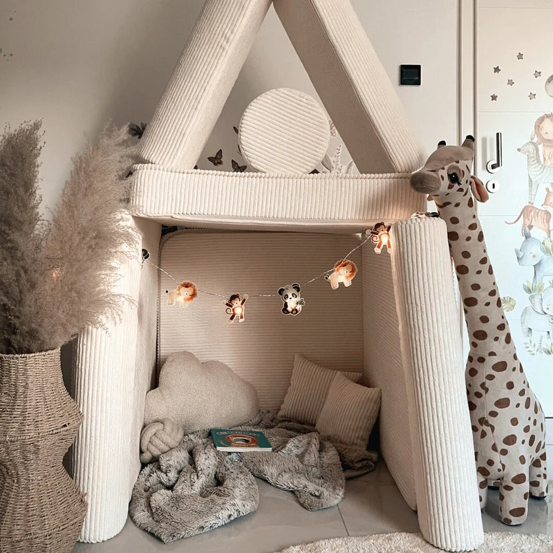 Kids Play Sofa | Modular Play Couch | Play Sofa for Kids | Play Couch | Play Sofa | MeowBaby Aesthetic Corduroy Cream Modular Kids Sofa |