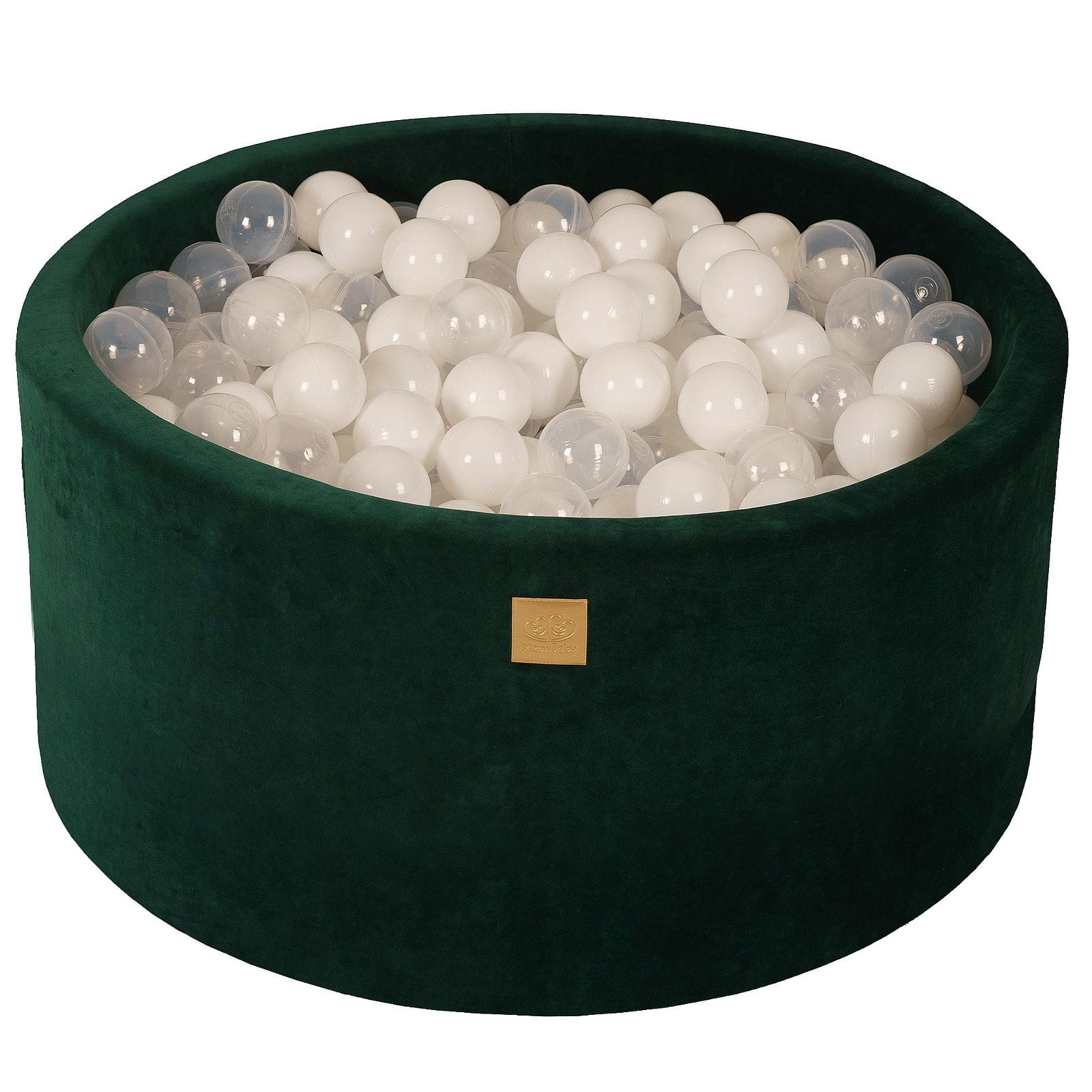 Velvet Foam Baby Ball Pit Dark Green