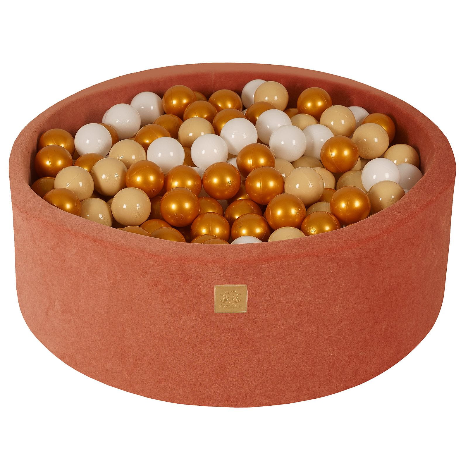 Velvet Foam Baby Ball Pit Marsala Red