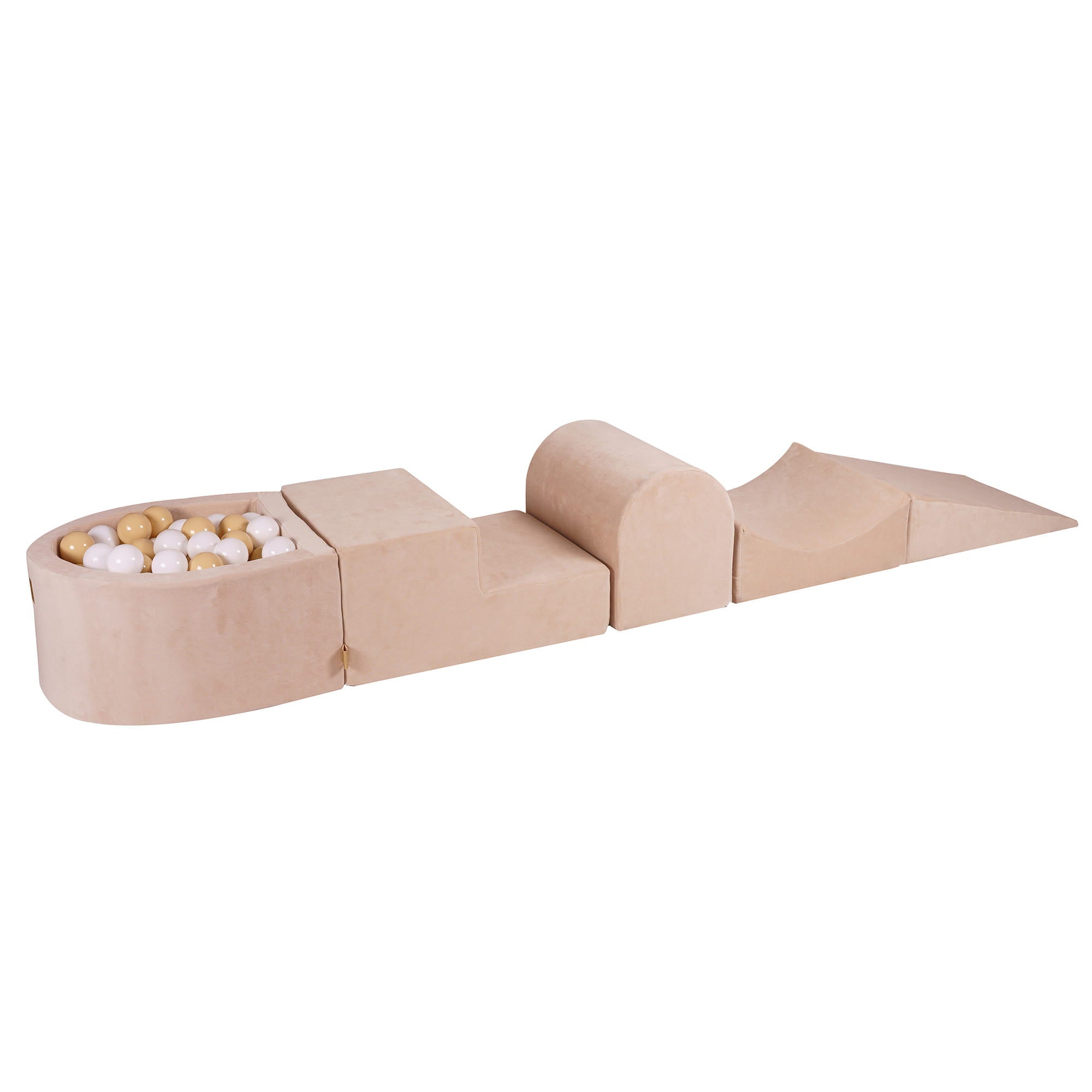 Velvet Kids Foam Climbing Blocks Ecru - Baby Soft Play Set
