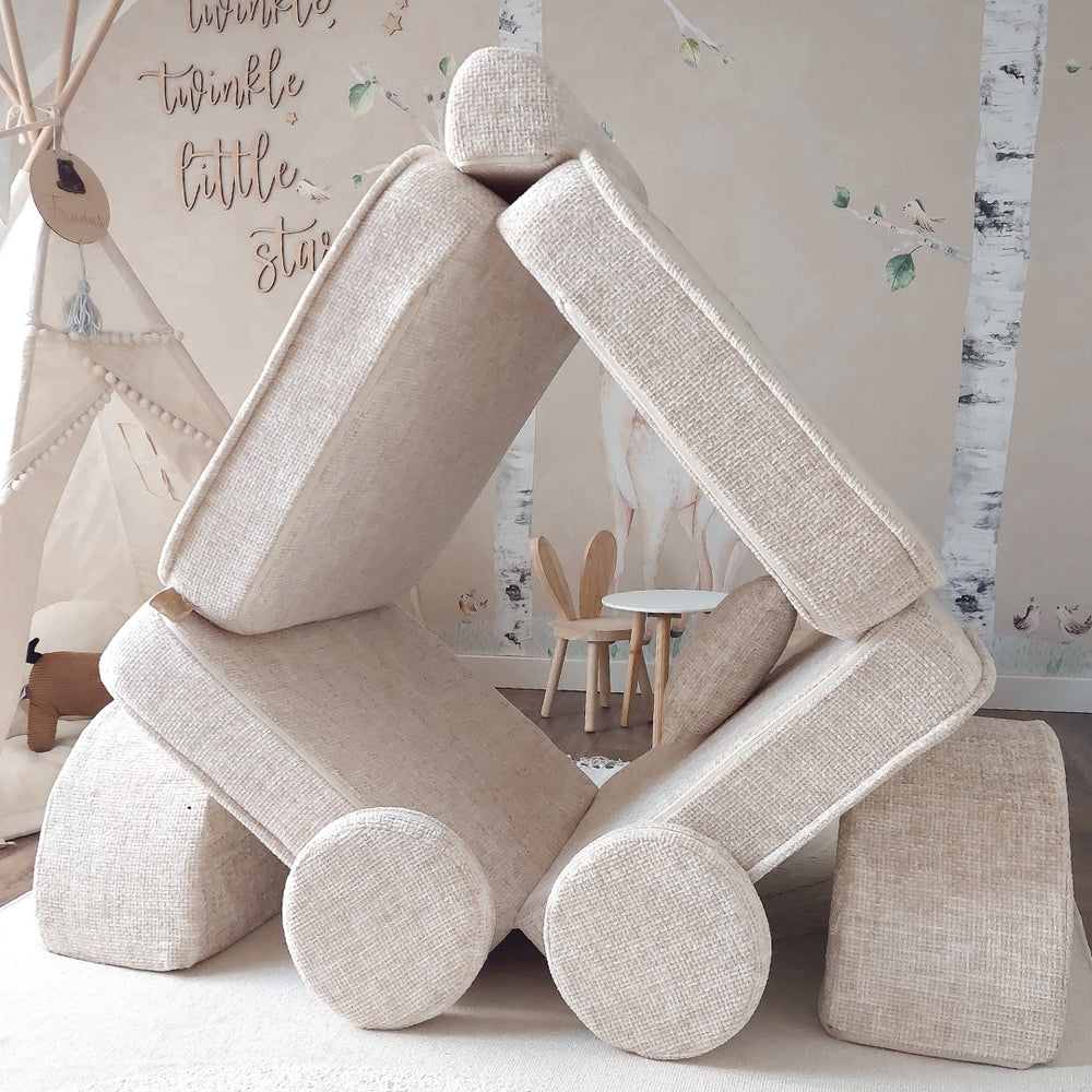 Kids Play Sofa | Meowbaby Tangle Pocket Play Sofa Max - cream/beige