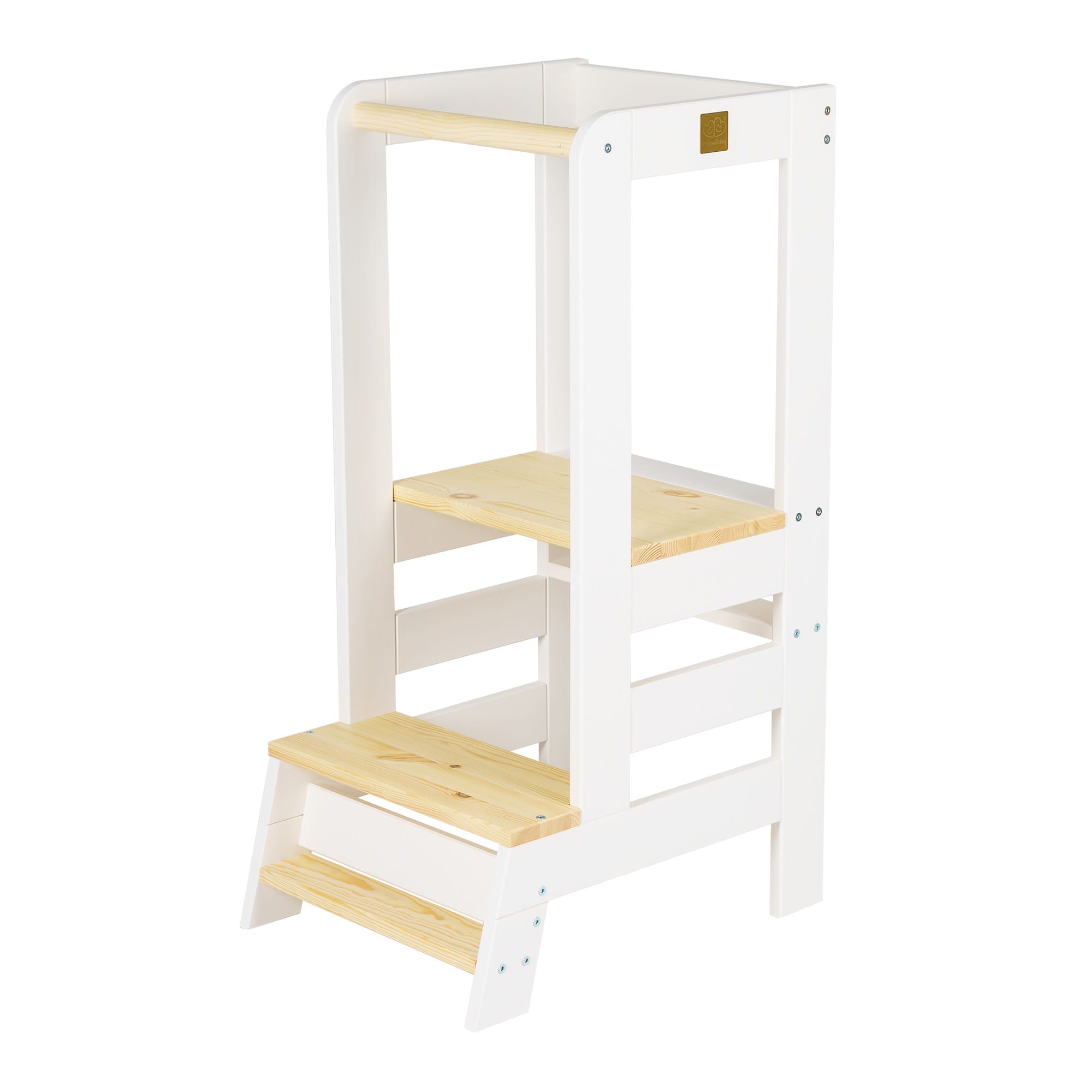 Wooden Kitchen Nursery Step Stool for Kids | 3 Adjustable Height