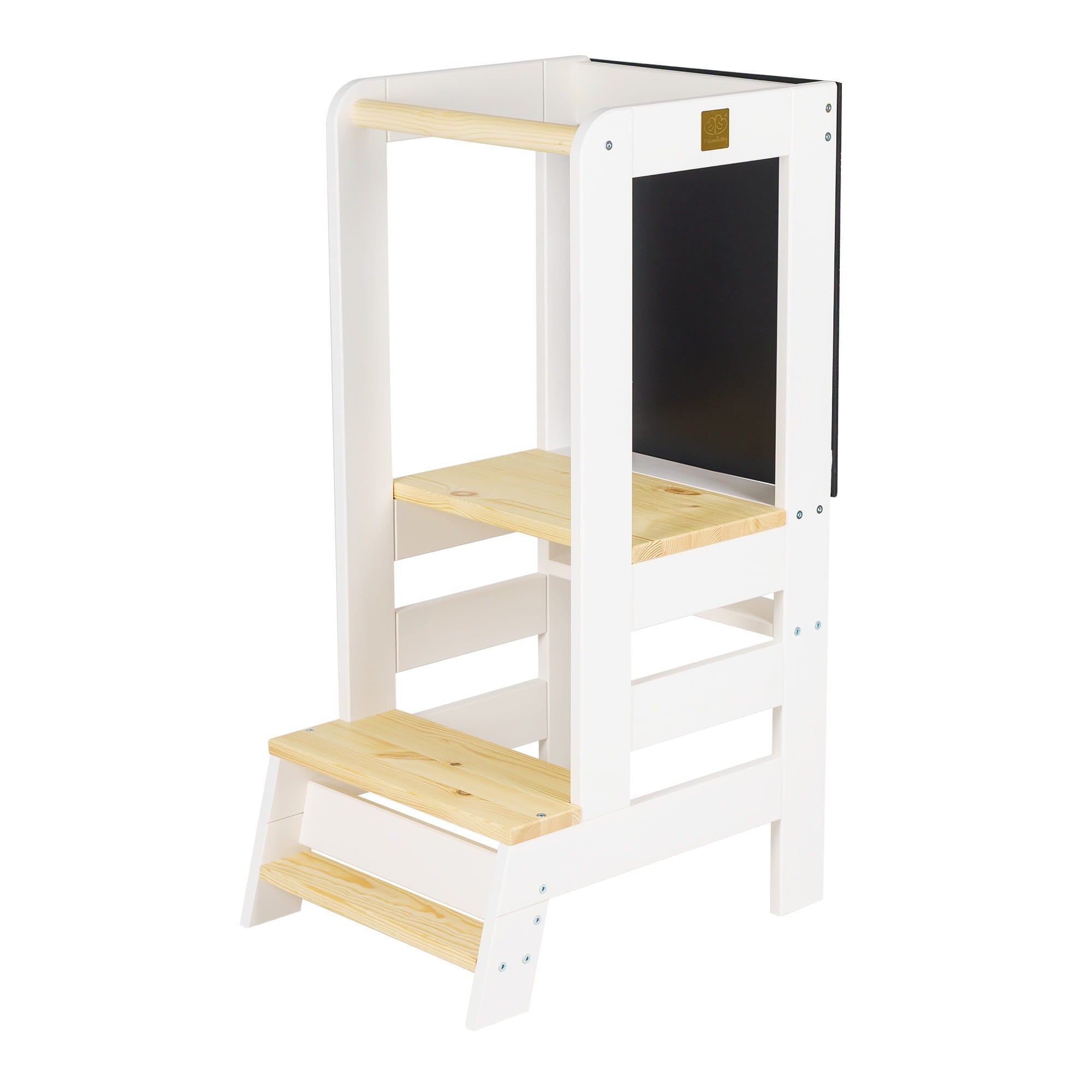 Wooden Kitchen Nursery Step Stool for Kids | 3 Adjustable Height