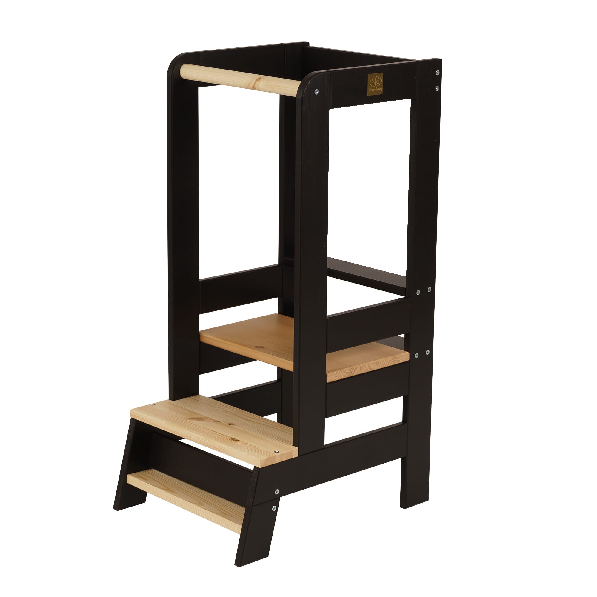 Wooden Kitchen Nursery Step Stool for Kids | 3 Adjustable Height