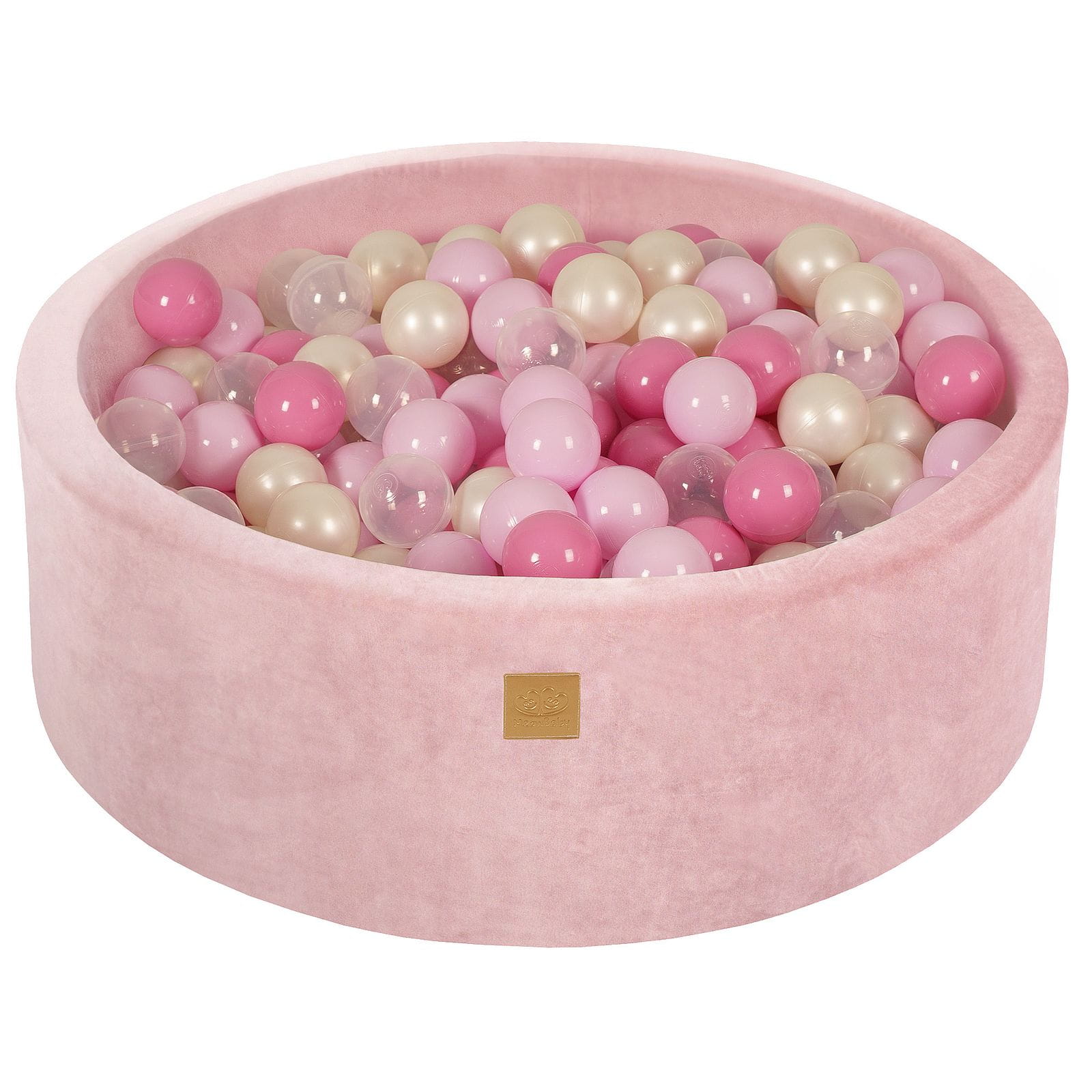 Baby Ball Pit Pink Velvet Meowbaby | Ball Pit for Kids | Ball Pit Balls | Pink Ball Pit Toddler |