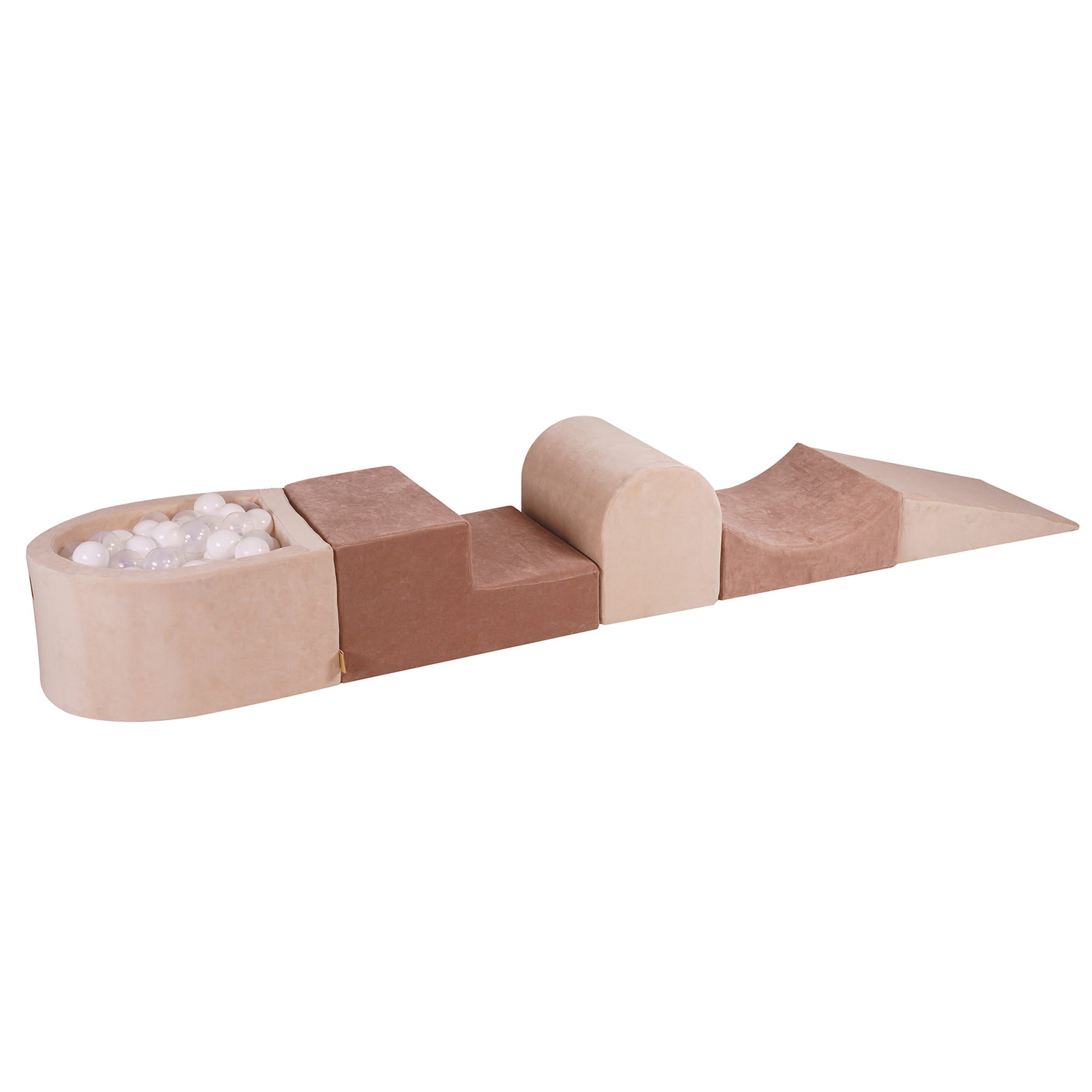 Velvet Kids Foam Climbing Blocks Ecru-Beige - Baby Soft Play Set