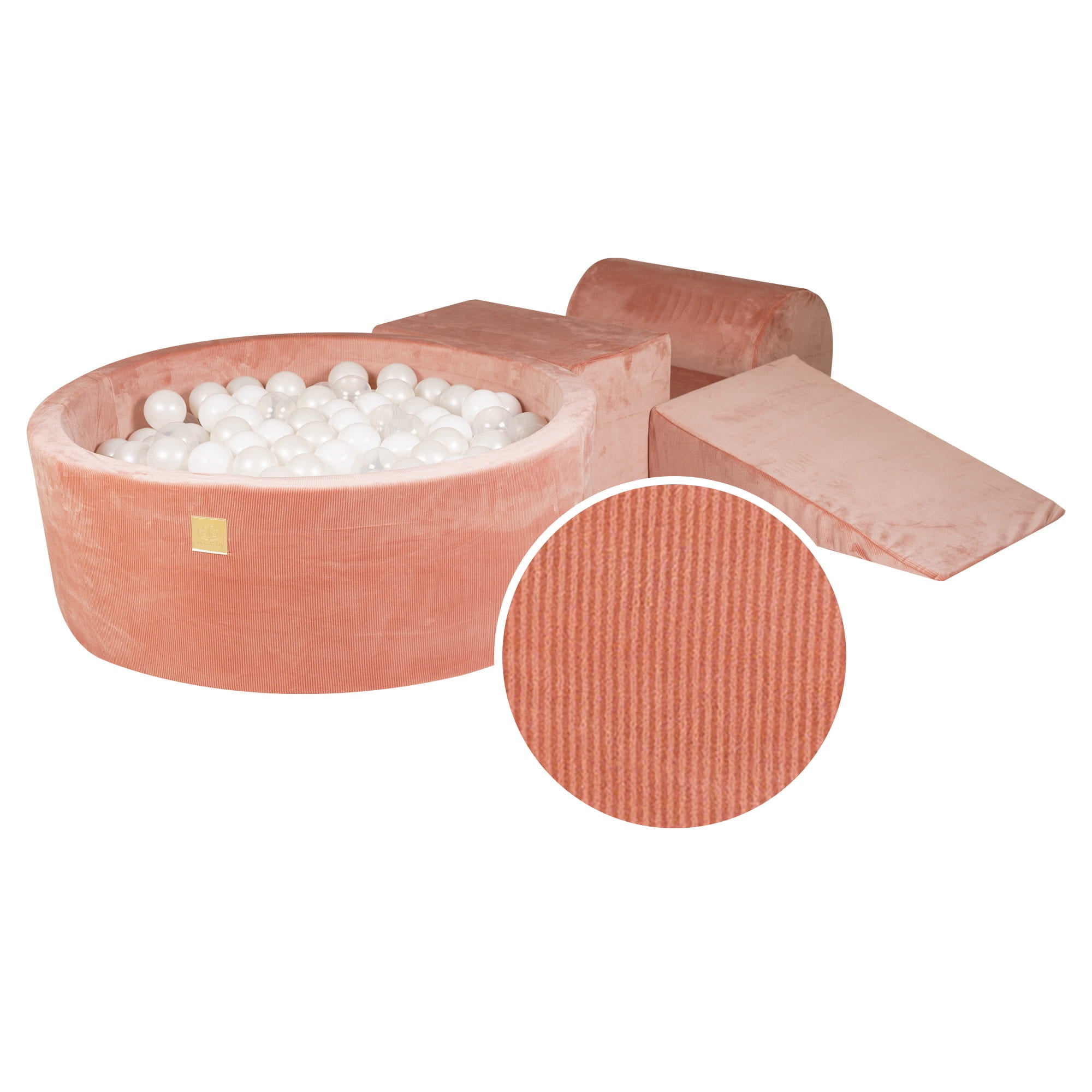 Velvet Kids Foam Climbing Blocks Apricot - Baby Soft Play Set