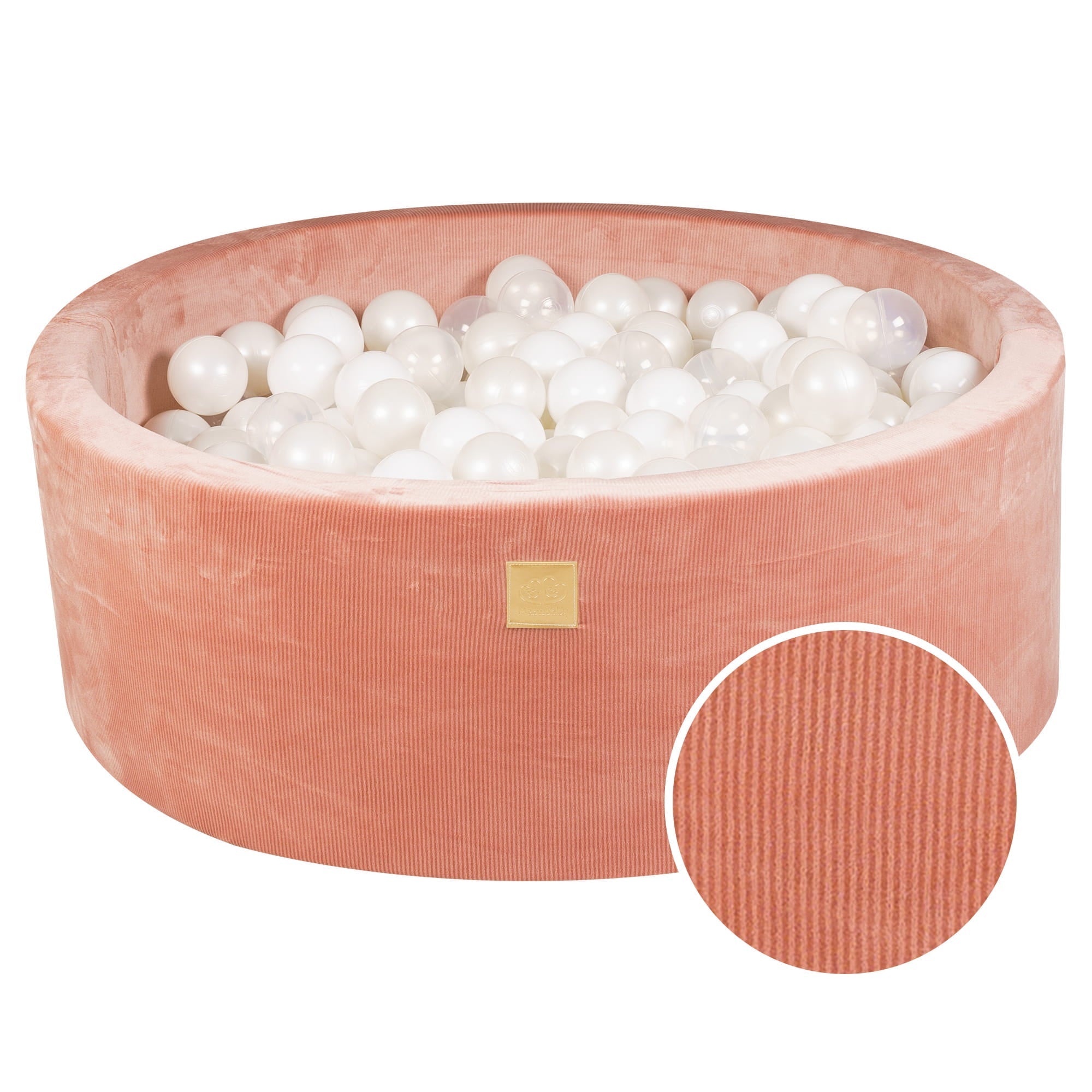 Corduroy Foam Baby Ball Pit Apricot