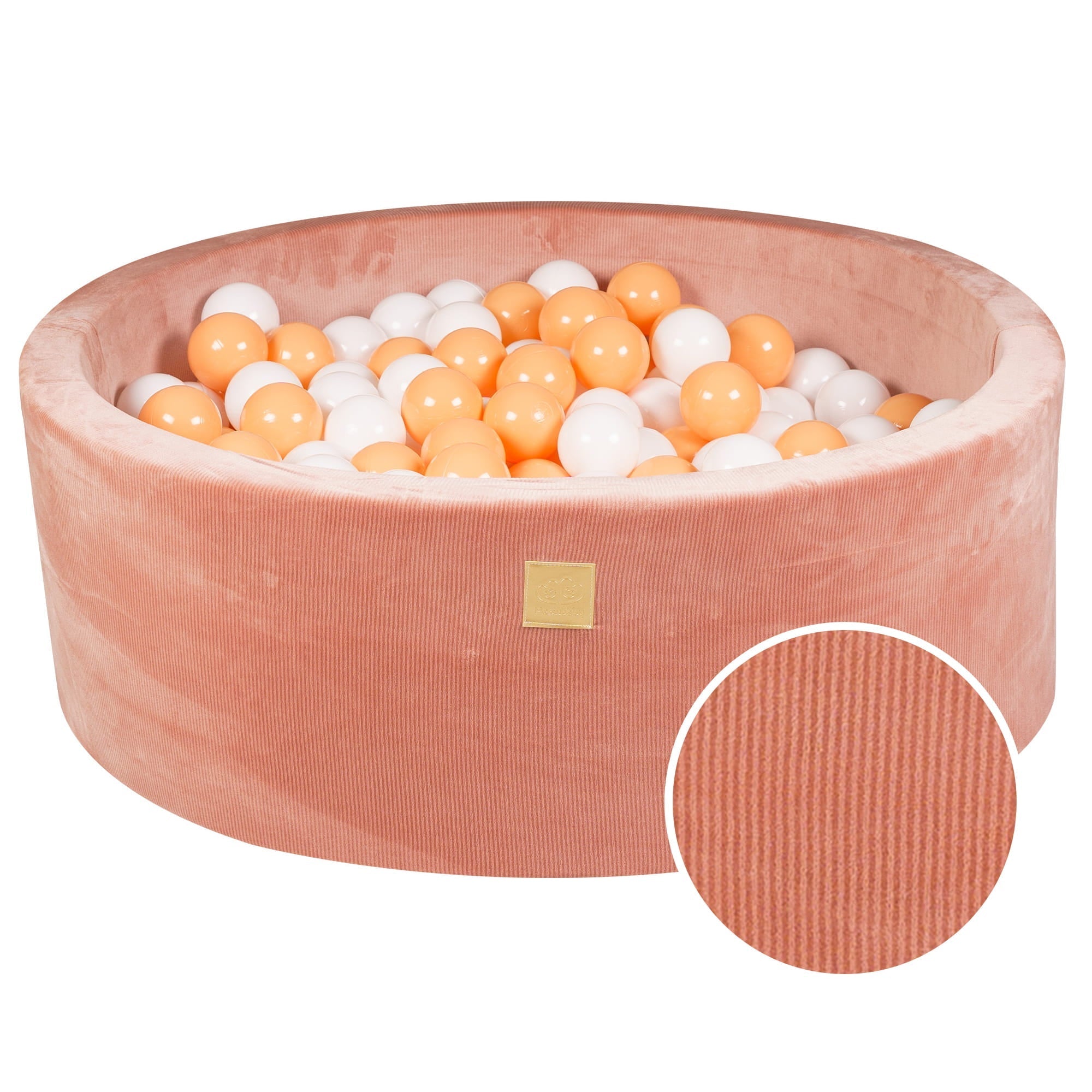 Corduroy Foam Baby Ball Pit Apricot