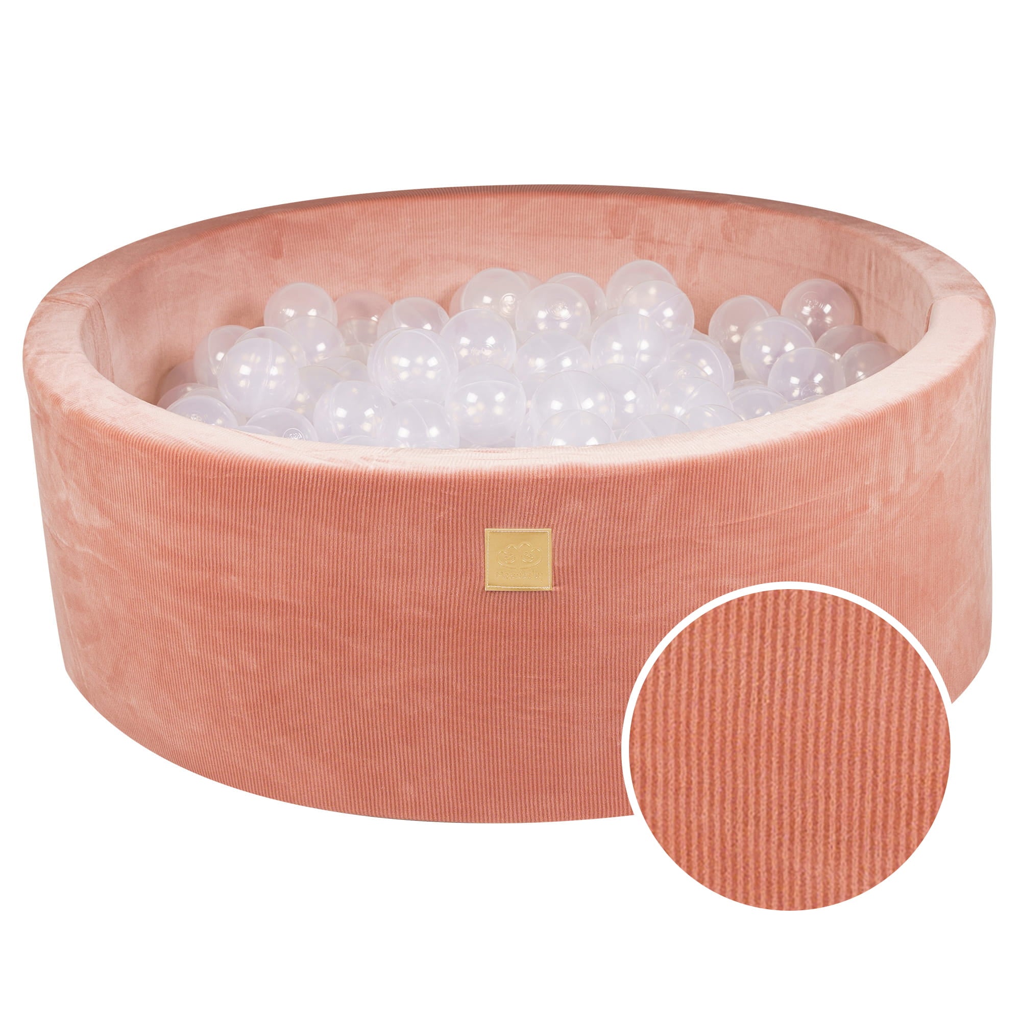 Corduroy Foam Baby Ball Pit Apricot