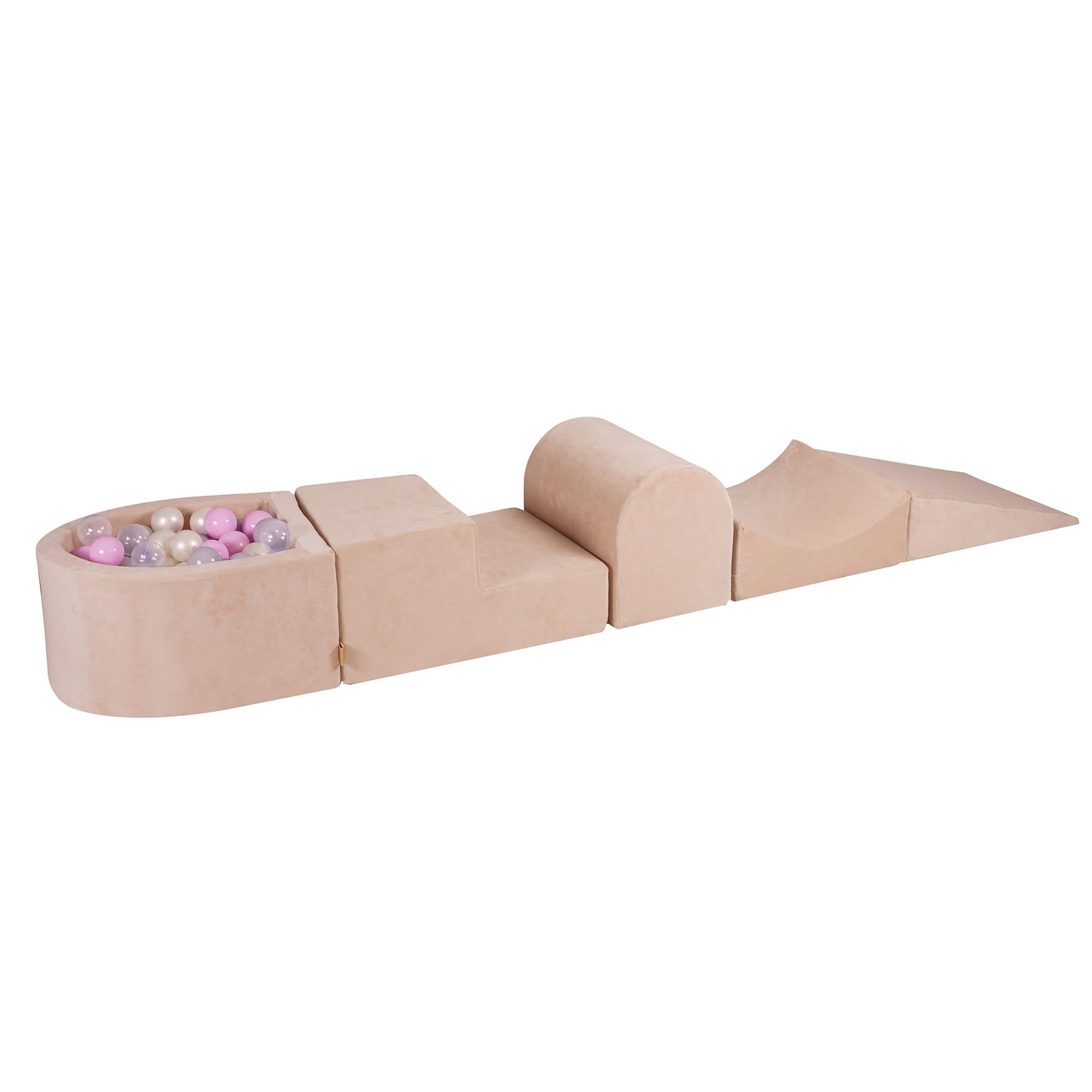 Velvet Kids Foam Climbing Blocks Ecru - Baby Soft Play Set