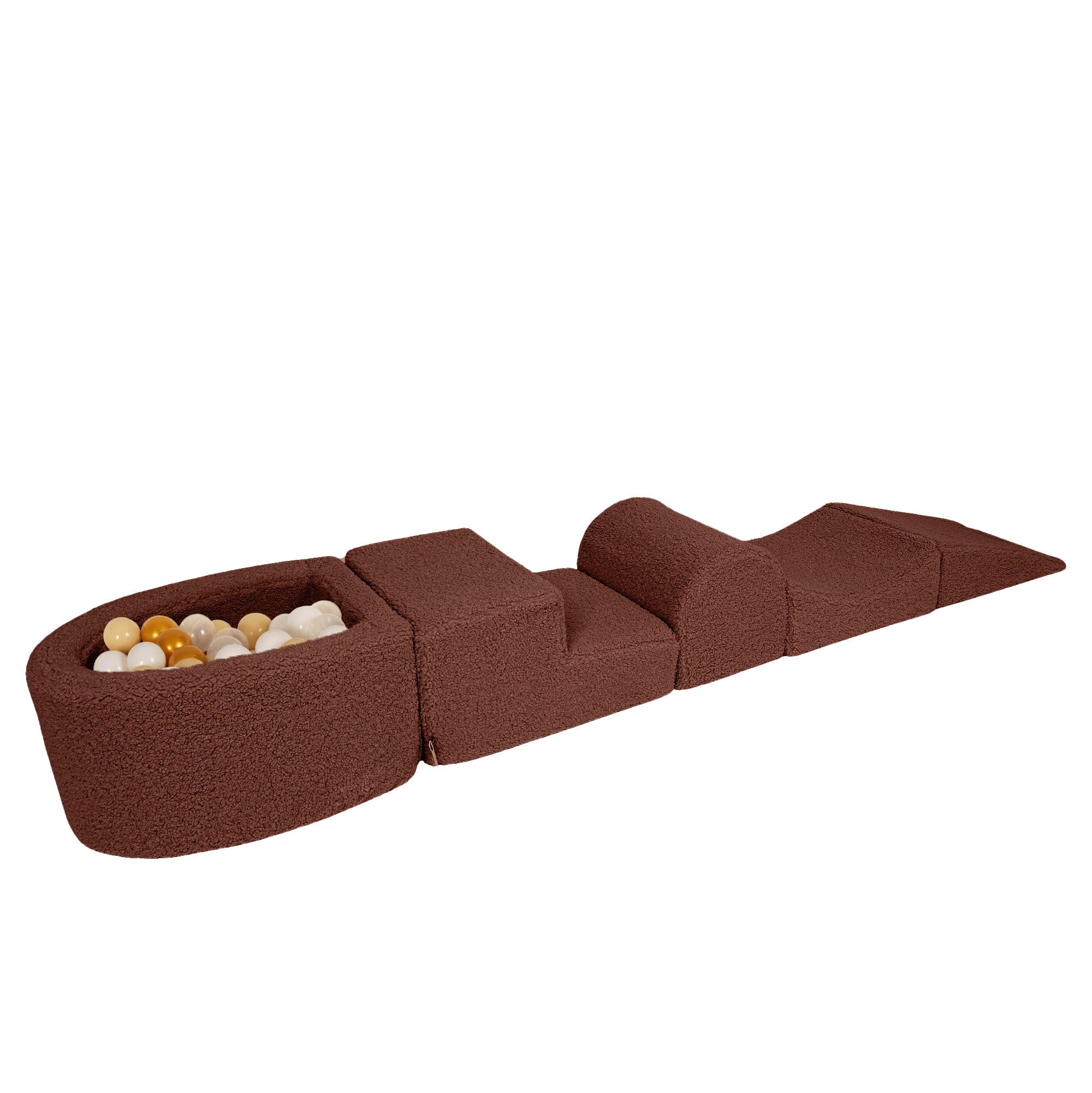 MeowBaby Bearly Kids Foam Climbing Blocks Brown - Baby Soft Play Set