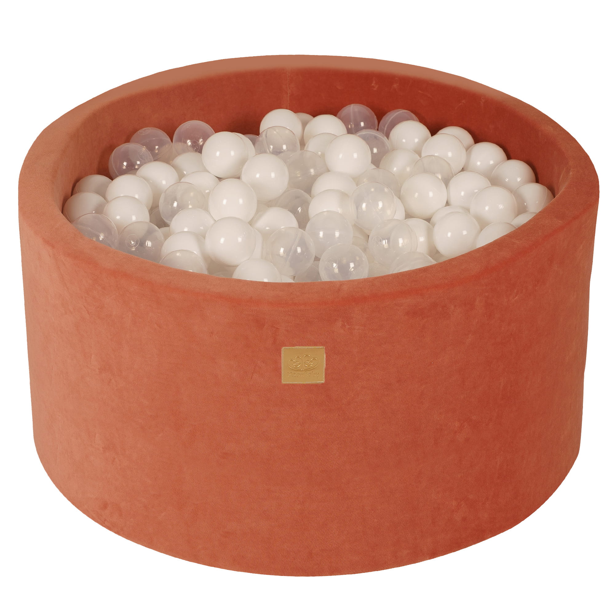 Velvet Foam Baby Ball Pit Marsala Red