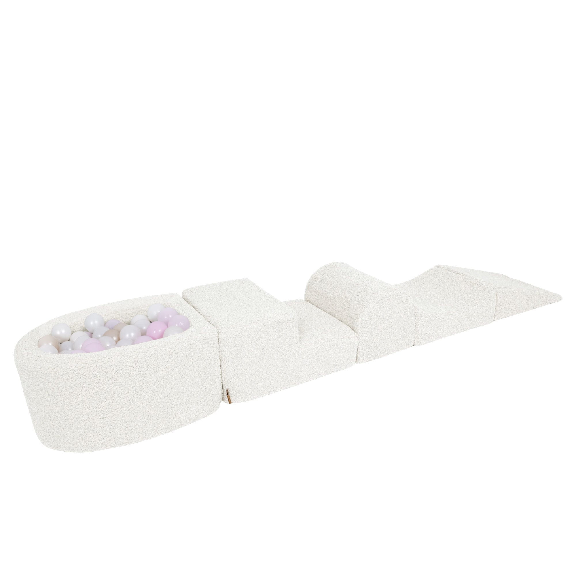 MeowBaby Bearly Foam Playground – Soft Play Set, White