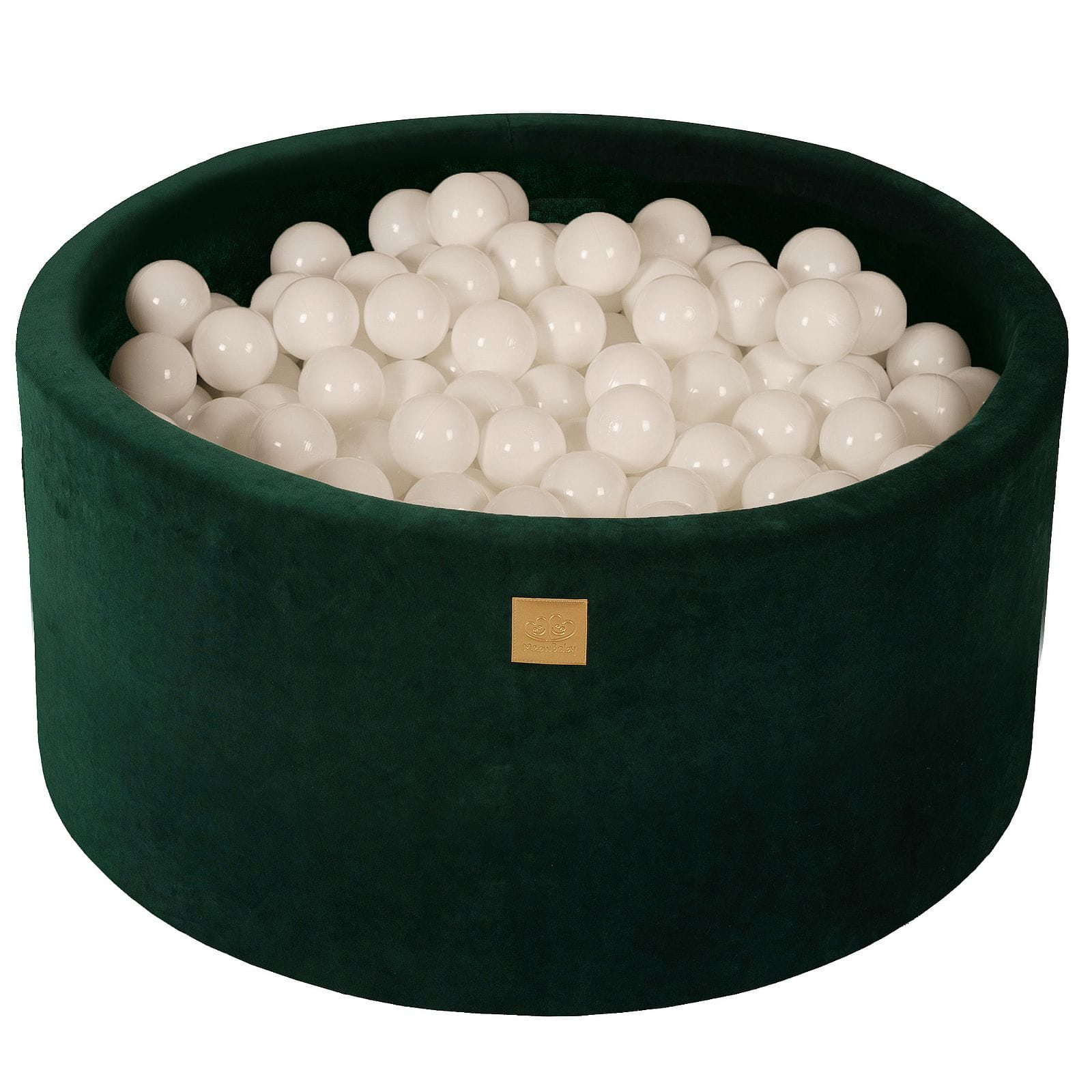 Velvet Foam Baby Ball Pit Dark Green