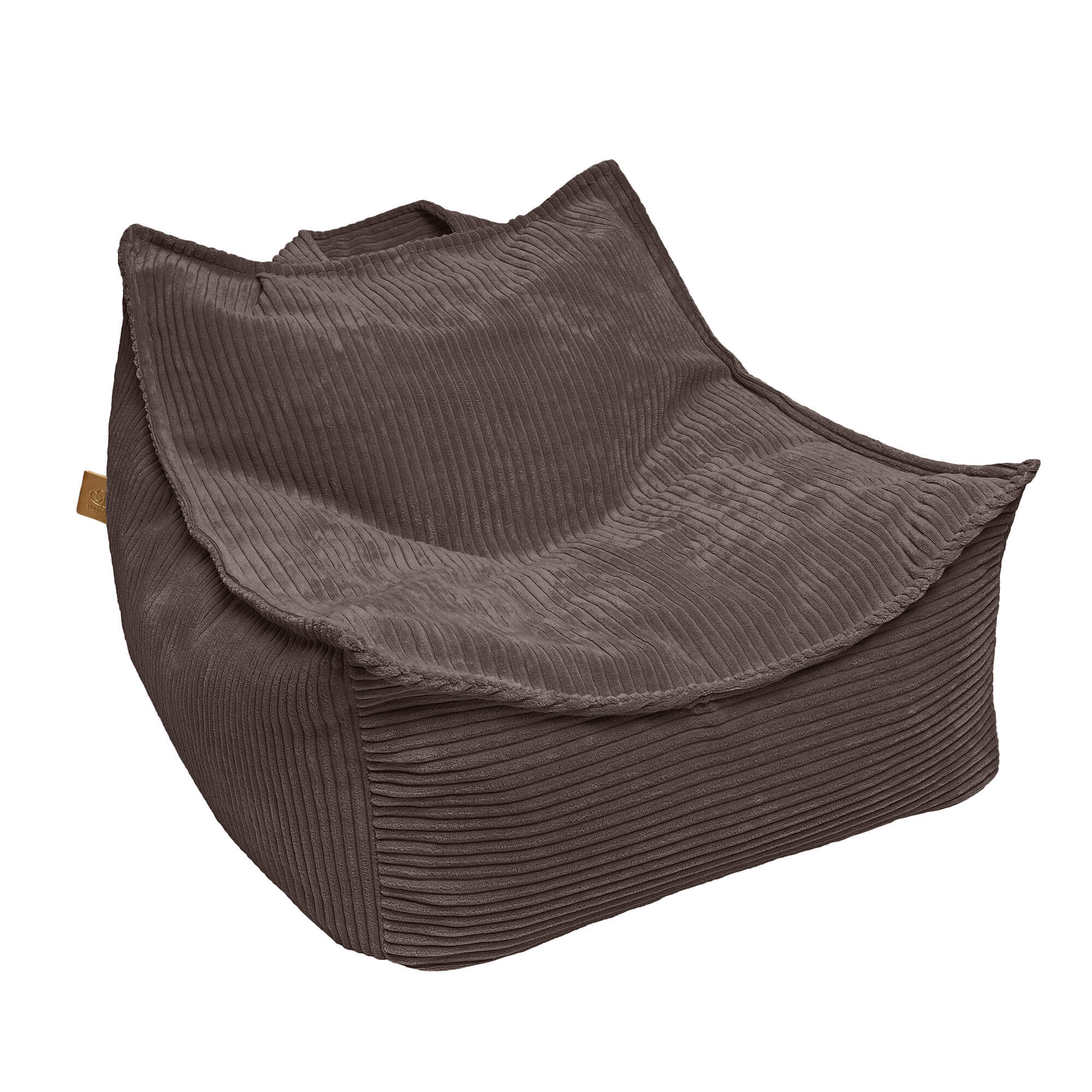 MeowBaby Aesthetic Sako Bag - Bean Bag for Kids Corduroy Brown