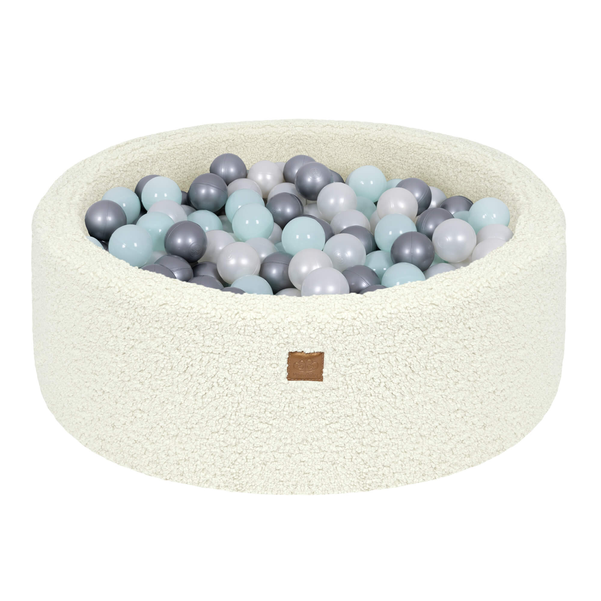 MeowBaby Bearly Foam Baby Ball Pit Cream | Ball Pit with Balls | Ball Pit Toddlers | Ball Pit for Kids | Ball pit Cream |