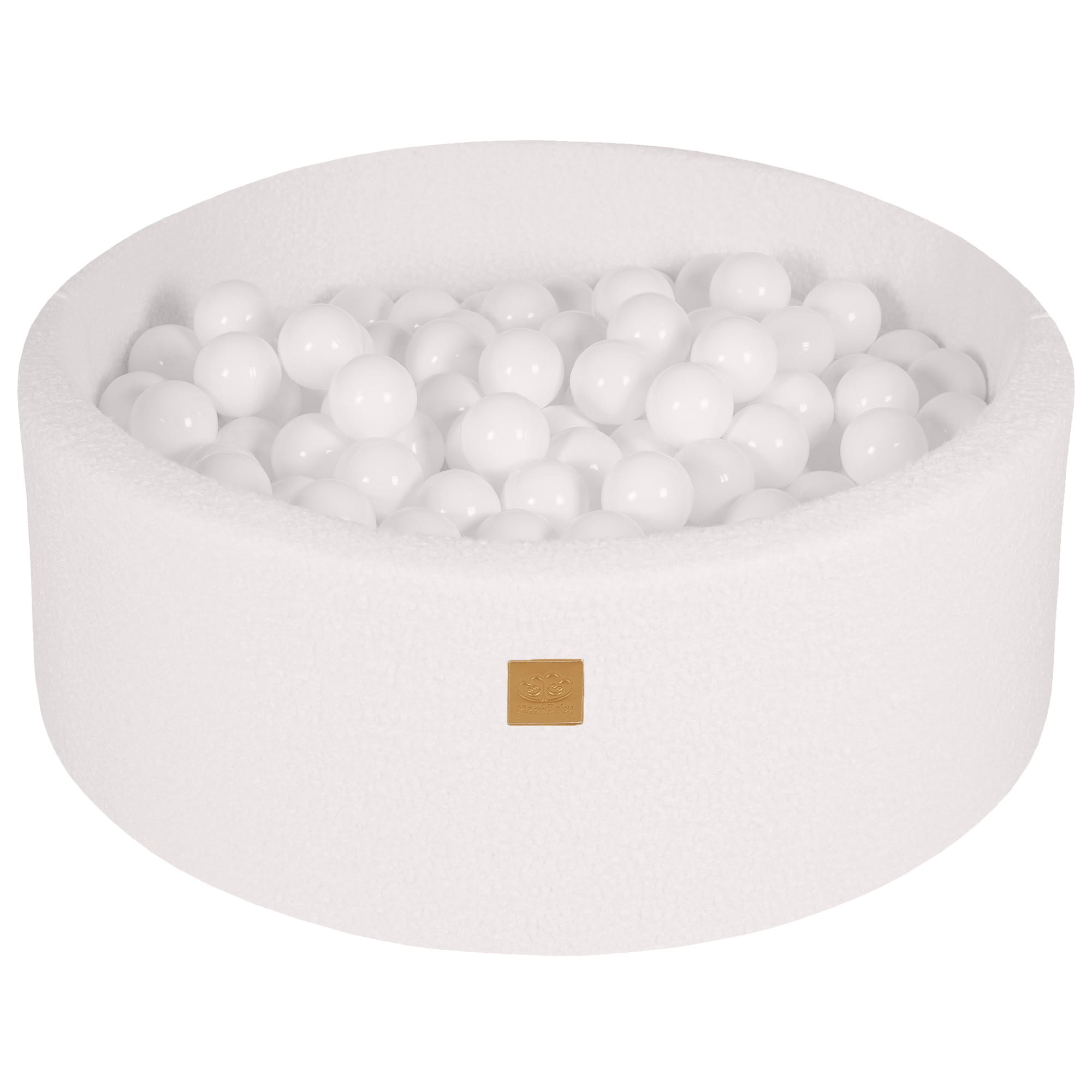 MeowBaby Boucle Foam Baby Ball Pit White | Ball Pit Boucle