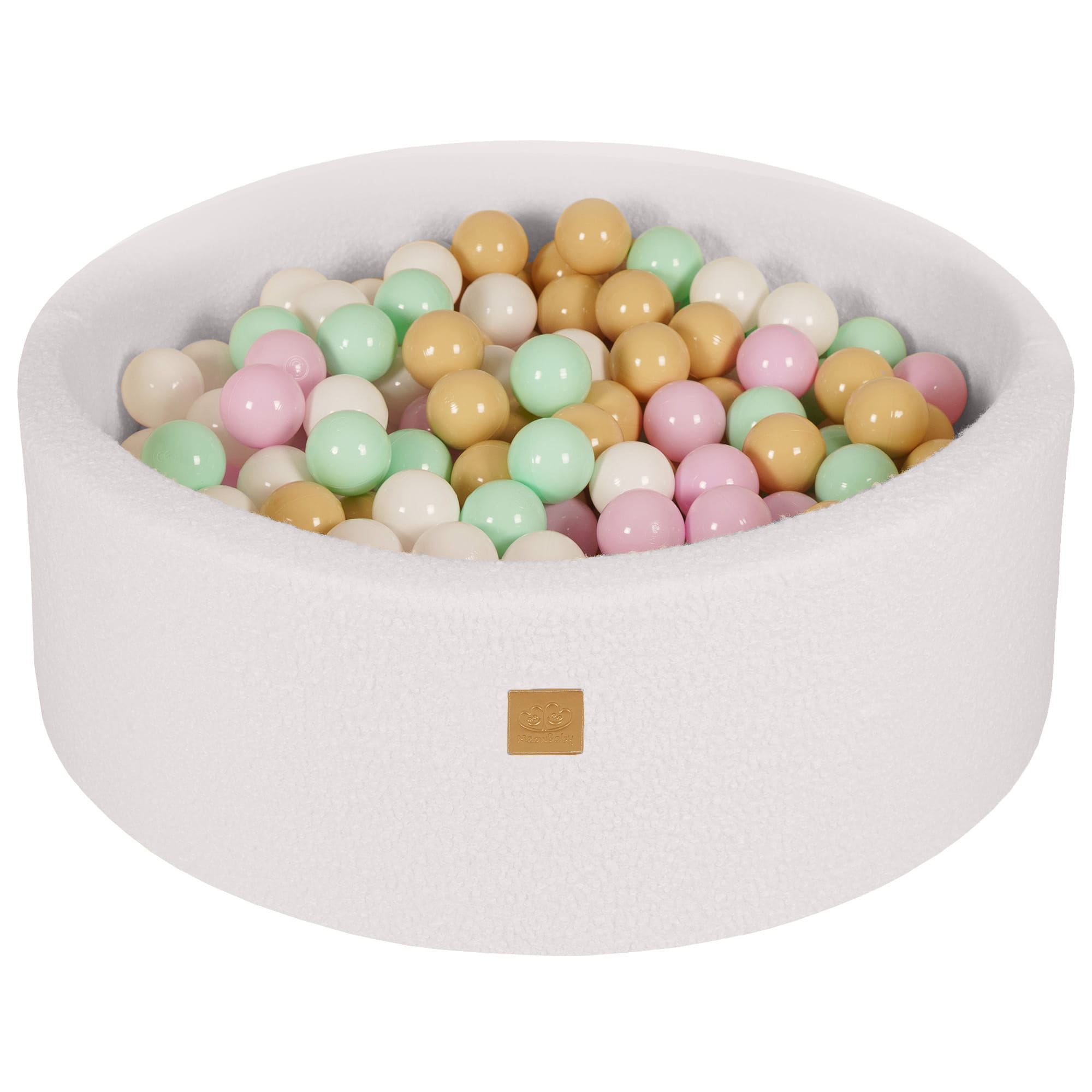 MeowBaby White Boucle Ball Pit | Foam baby ball pit | Ball Pit Balls White Boucle | Ball Pit Toddler |