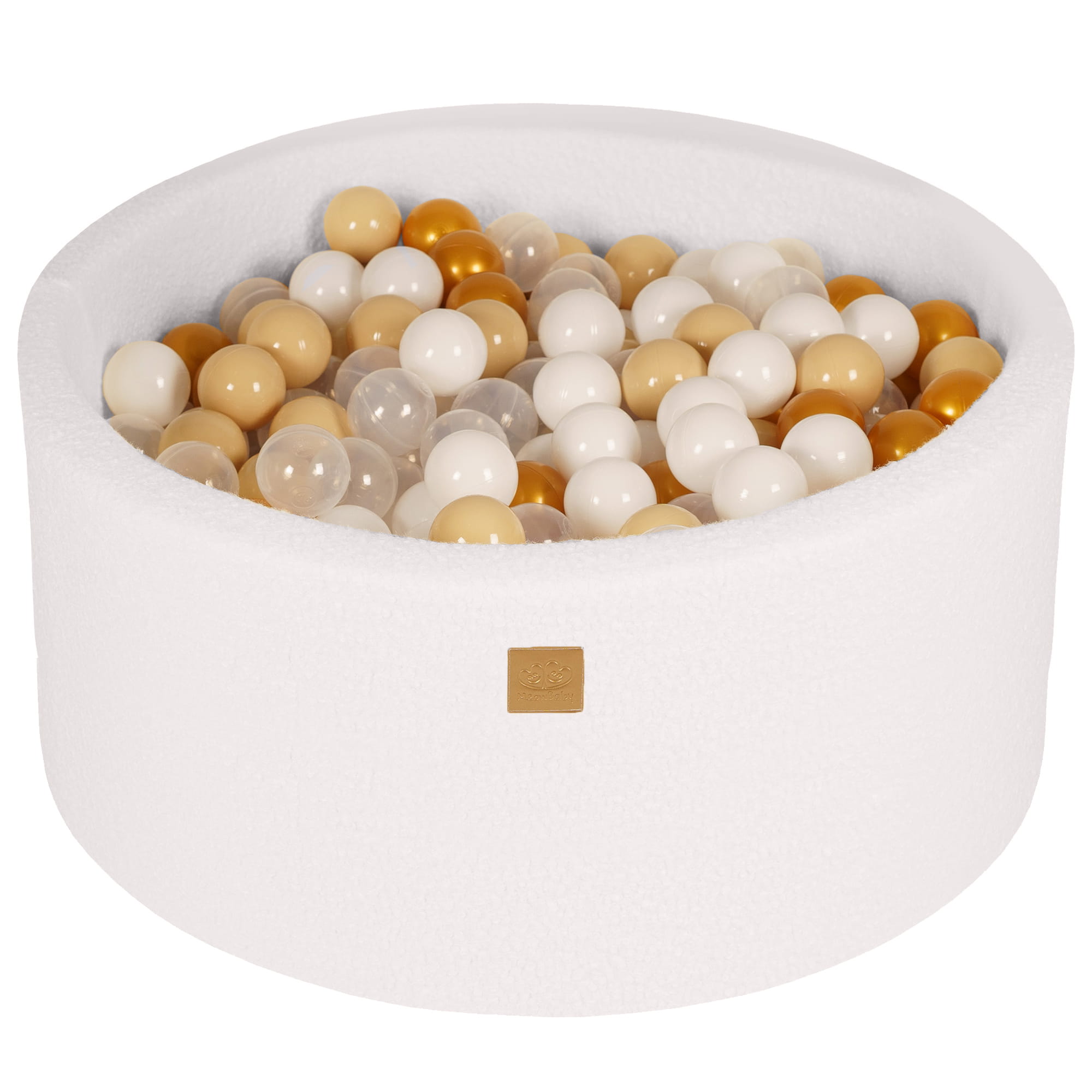 MeowBaby White Boucle Ball Pit | Foam baby ball pit | Ball Pit Balls White Boucle | Ball Pit Toddler |