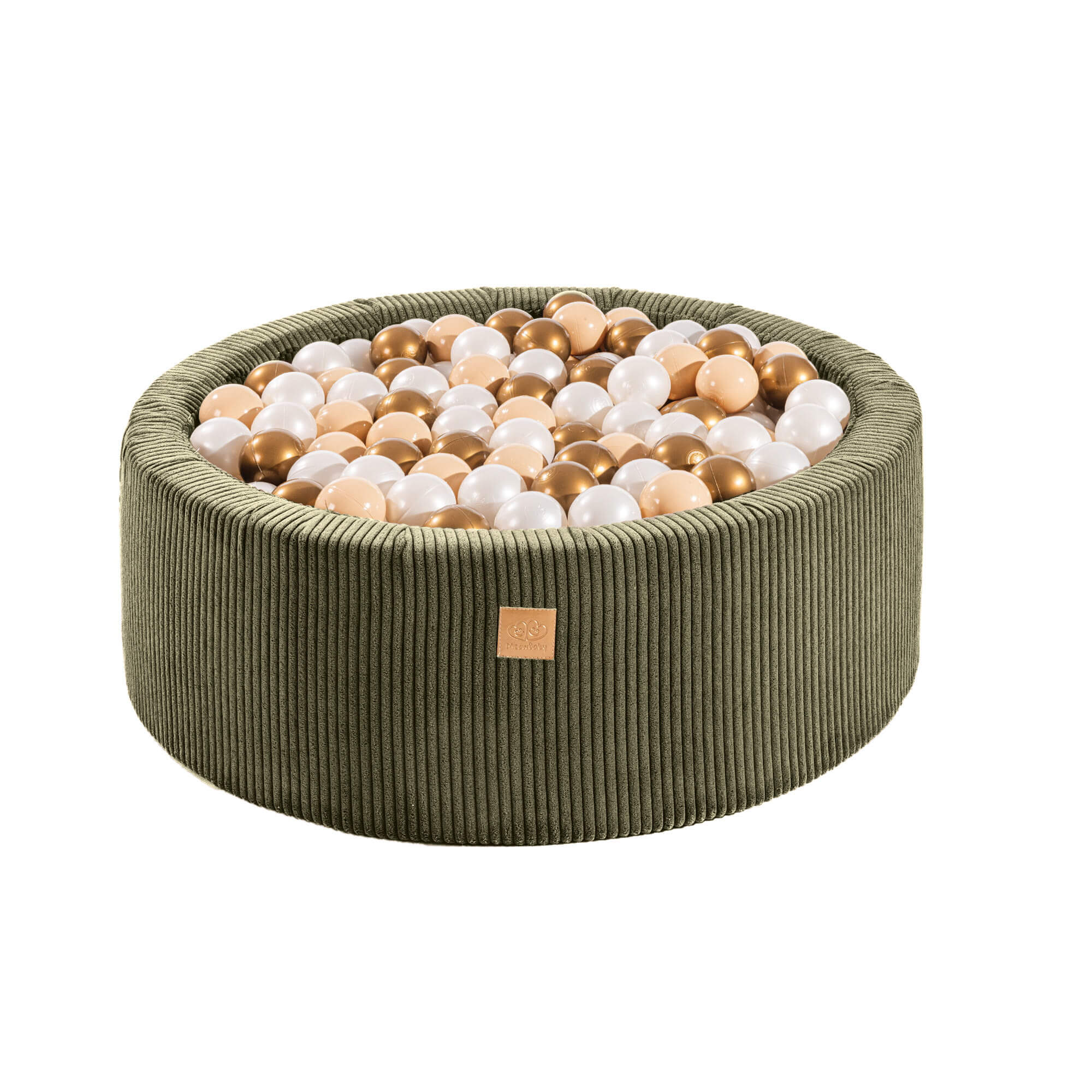 MeowBaby Aesthetic Corduroy Foam Baby Ball Pit Khaki