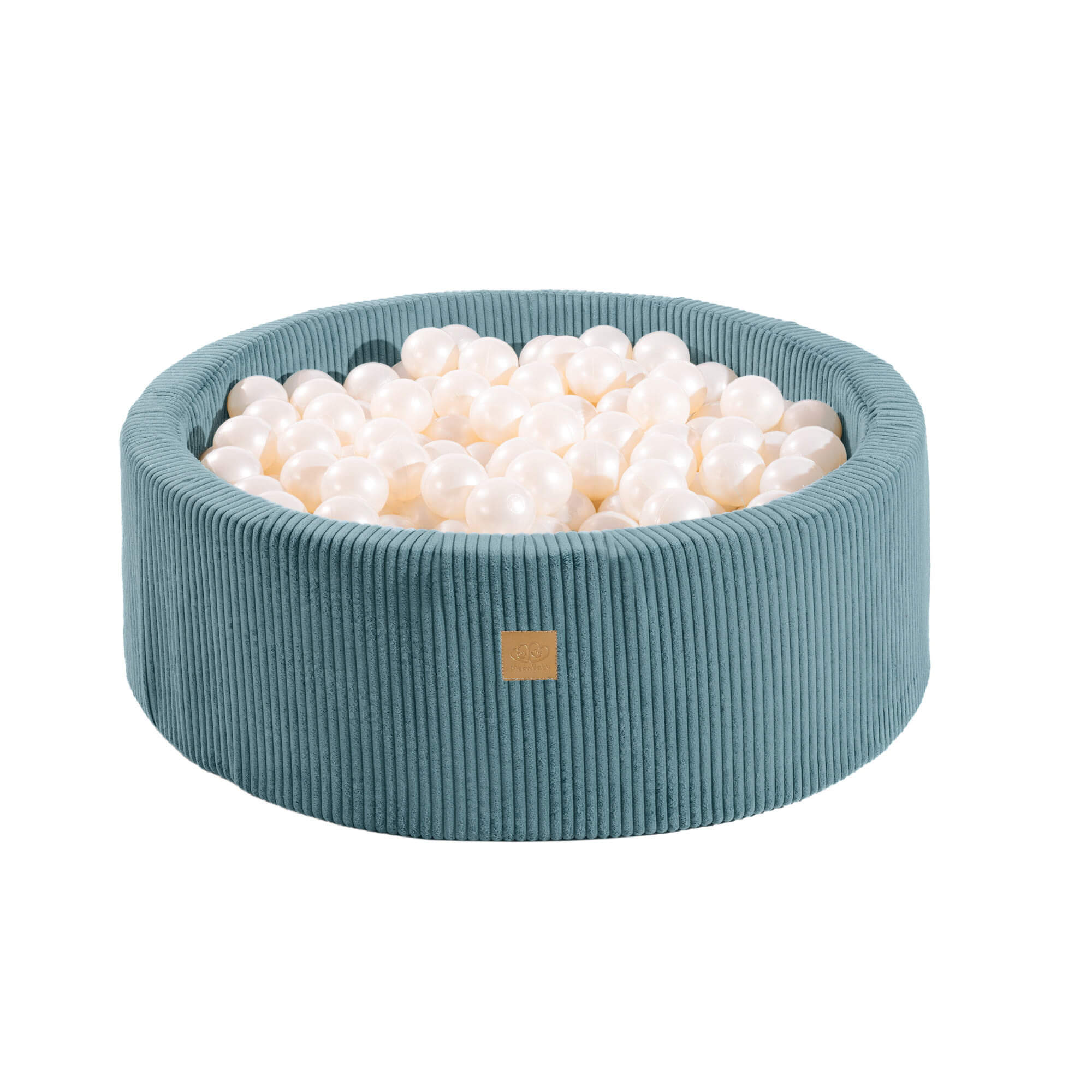 MeowBaby Aesthetic Corduroy Foam Baby Ball Pit Turquoise