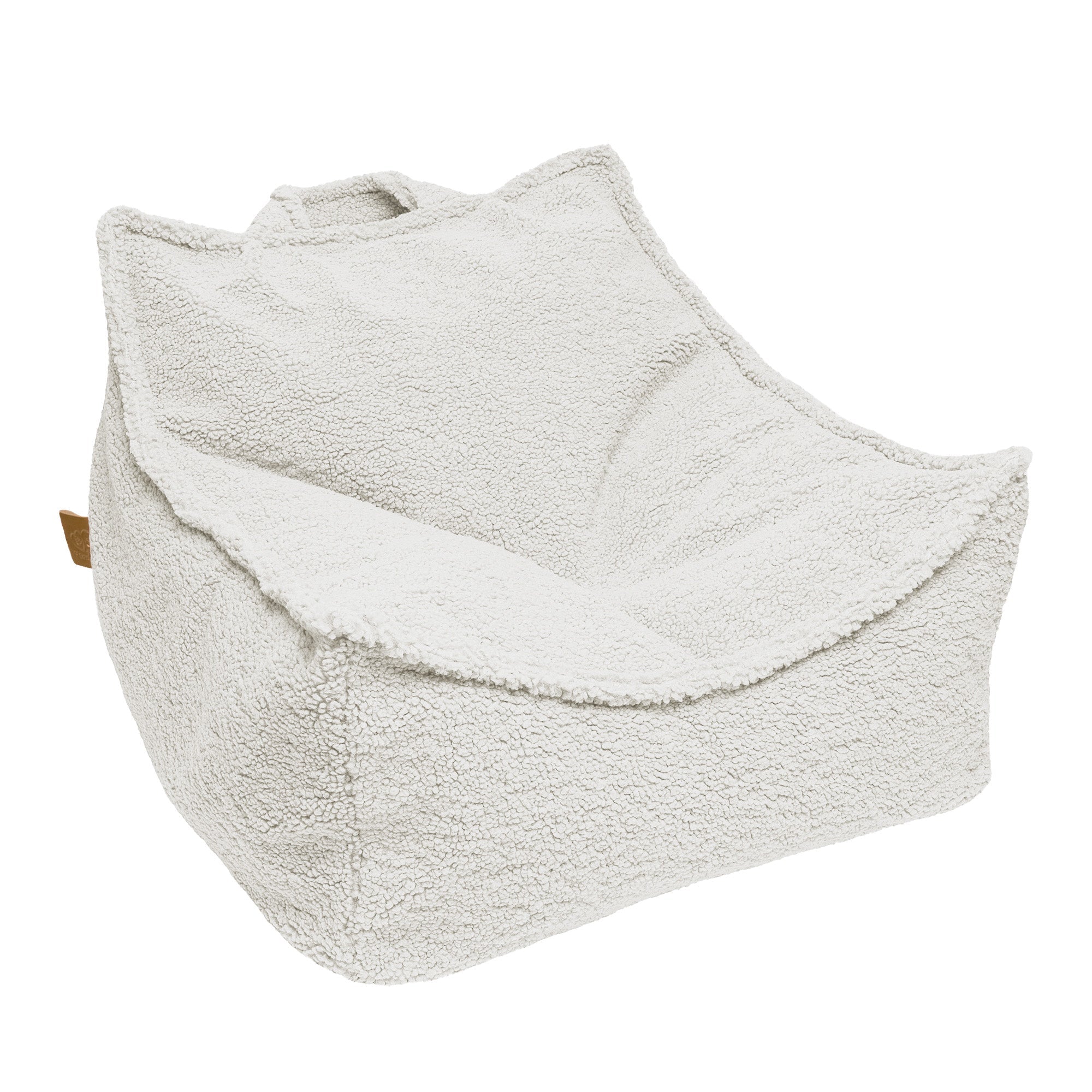 MeowBaby White Bearly Sako Bag Bean Bag