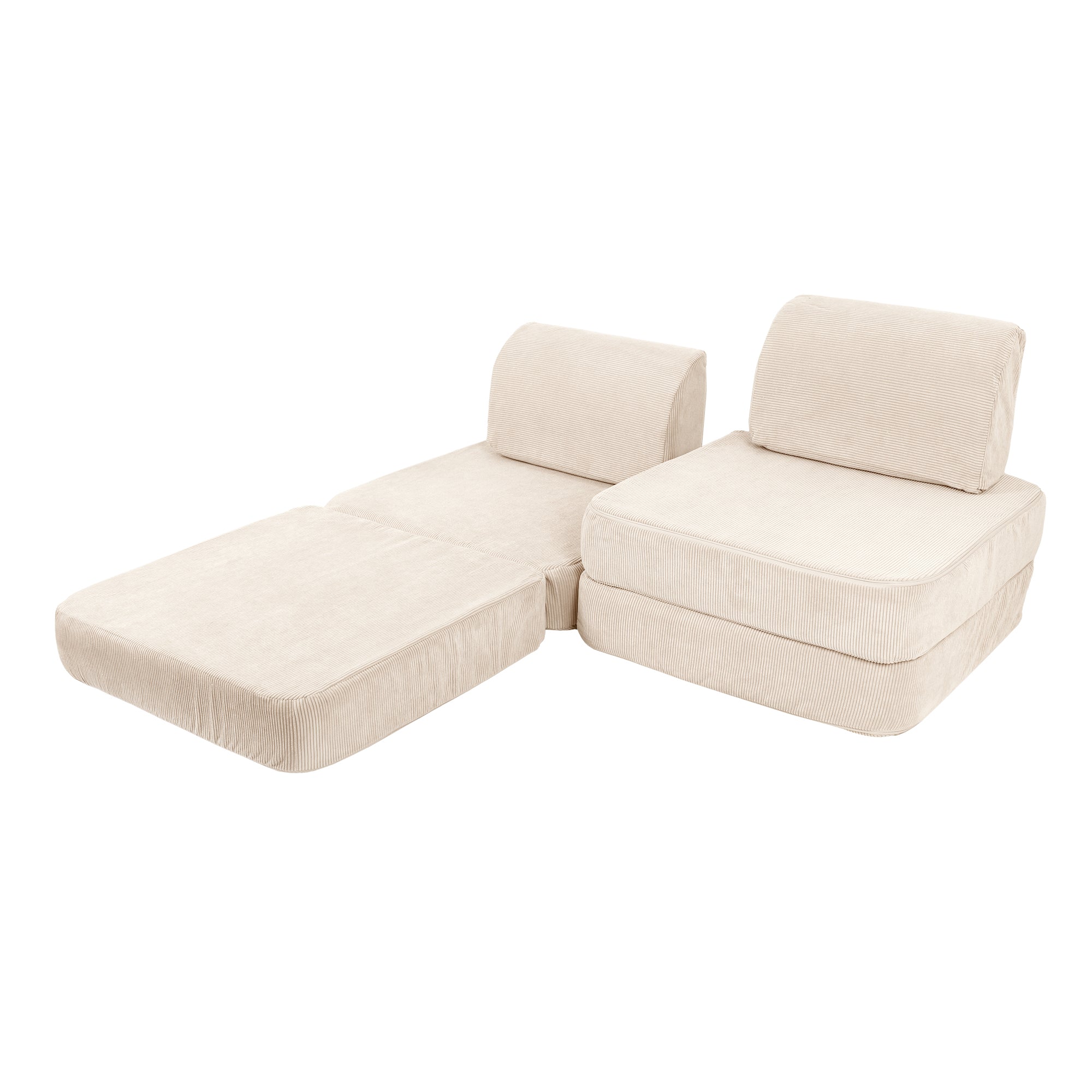Slimcord Sofa Basic – Modular Kids Play Sofa Bed | 4 Pieces