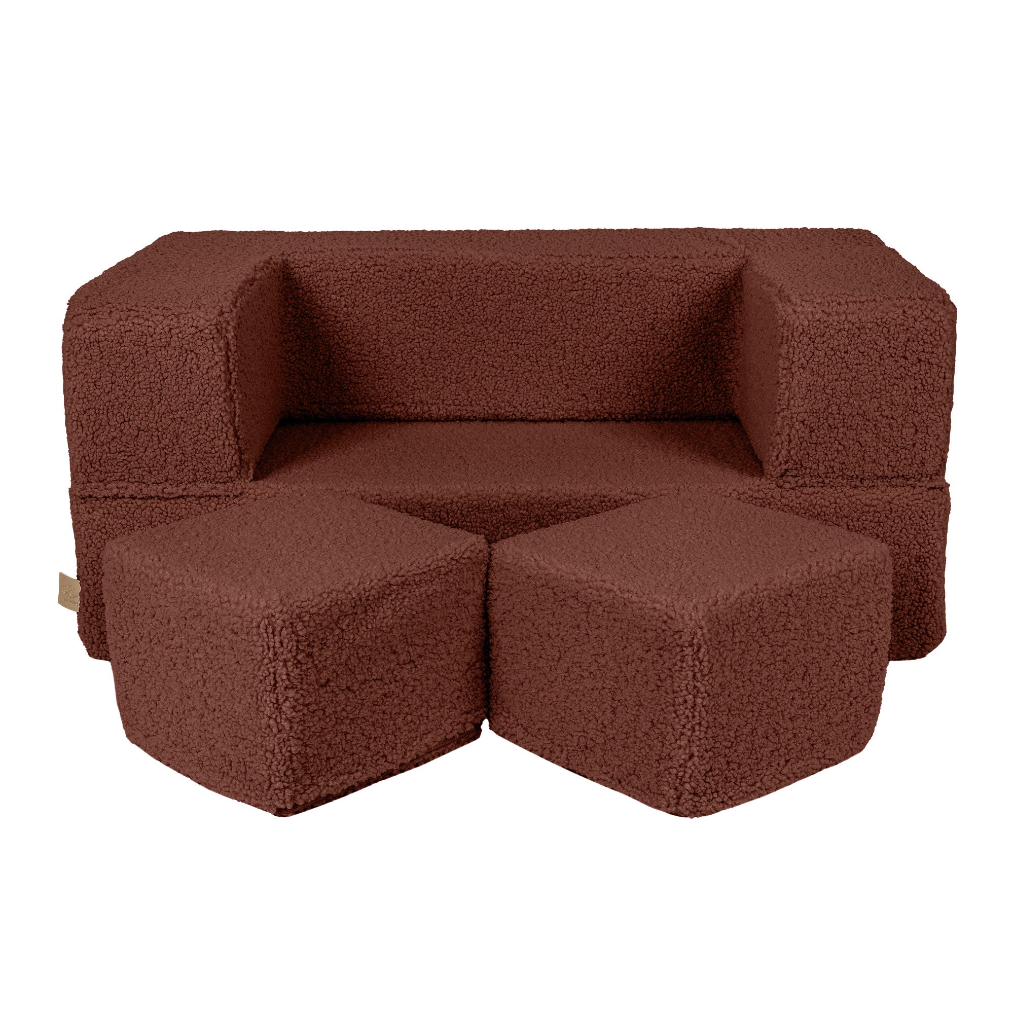 MeowBaby Bearly Cube Sofa Brown