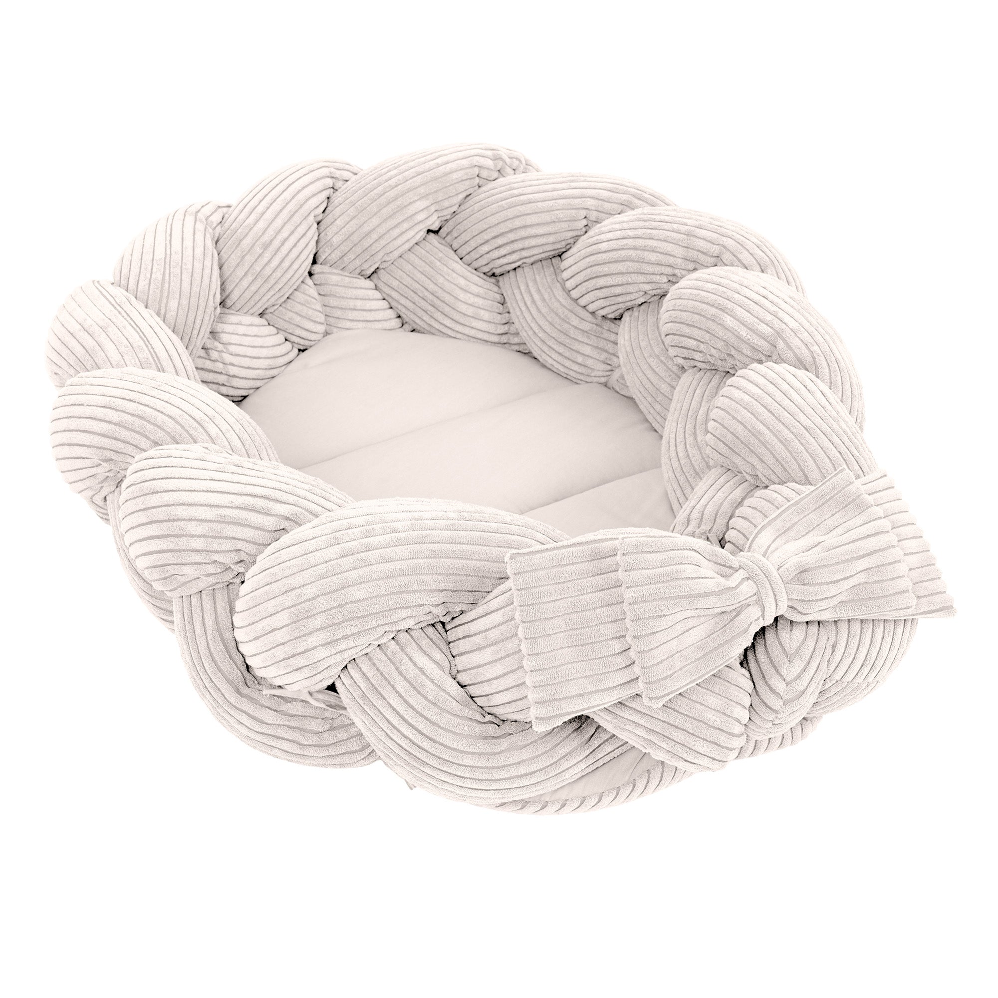 MeowBaby Baby Nest with Crib Braided Bumper | Aesthetic