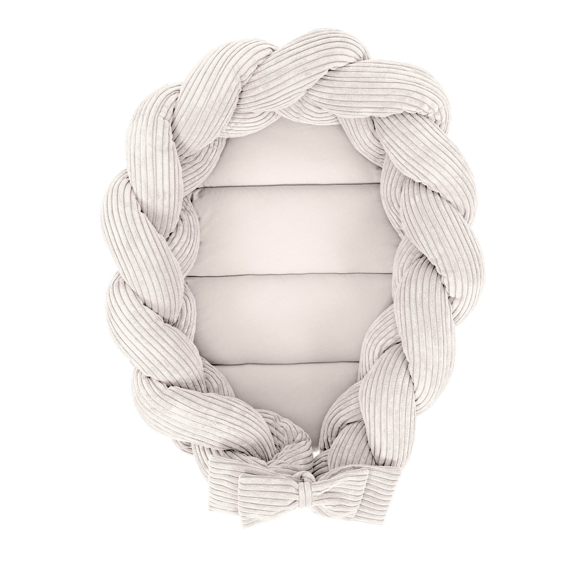 MeowBaby Baby Nest with Crib Braided Bumper | Aesthetic