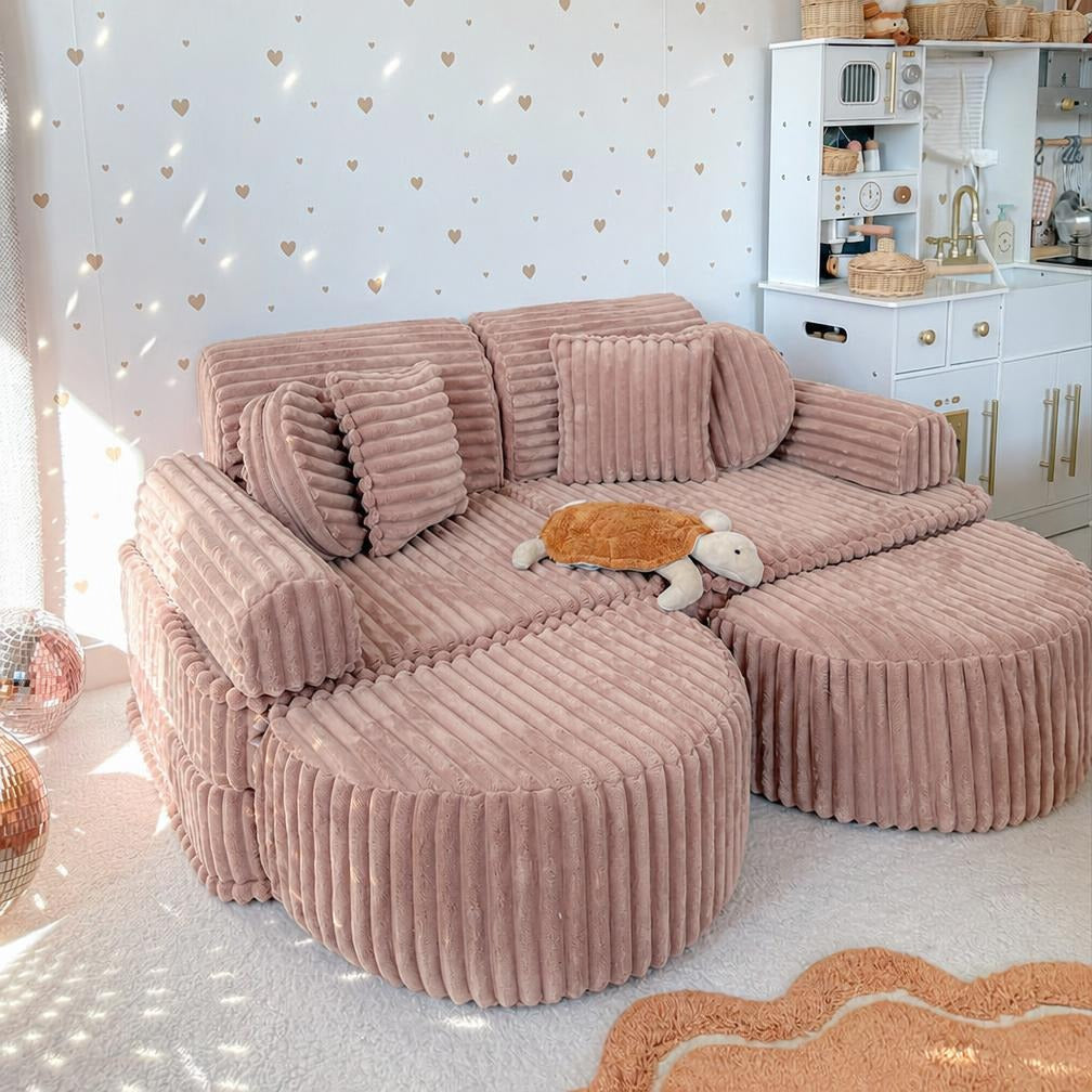 MeowBaby Churros Kids Play Sofa Max – Modular Play Sofa | 14 Elements