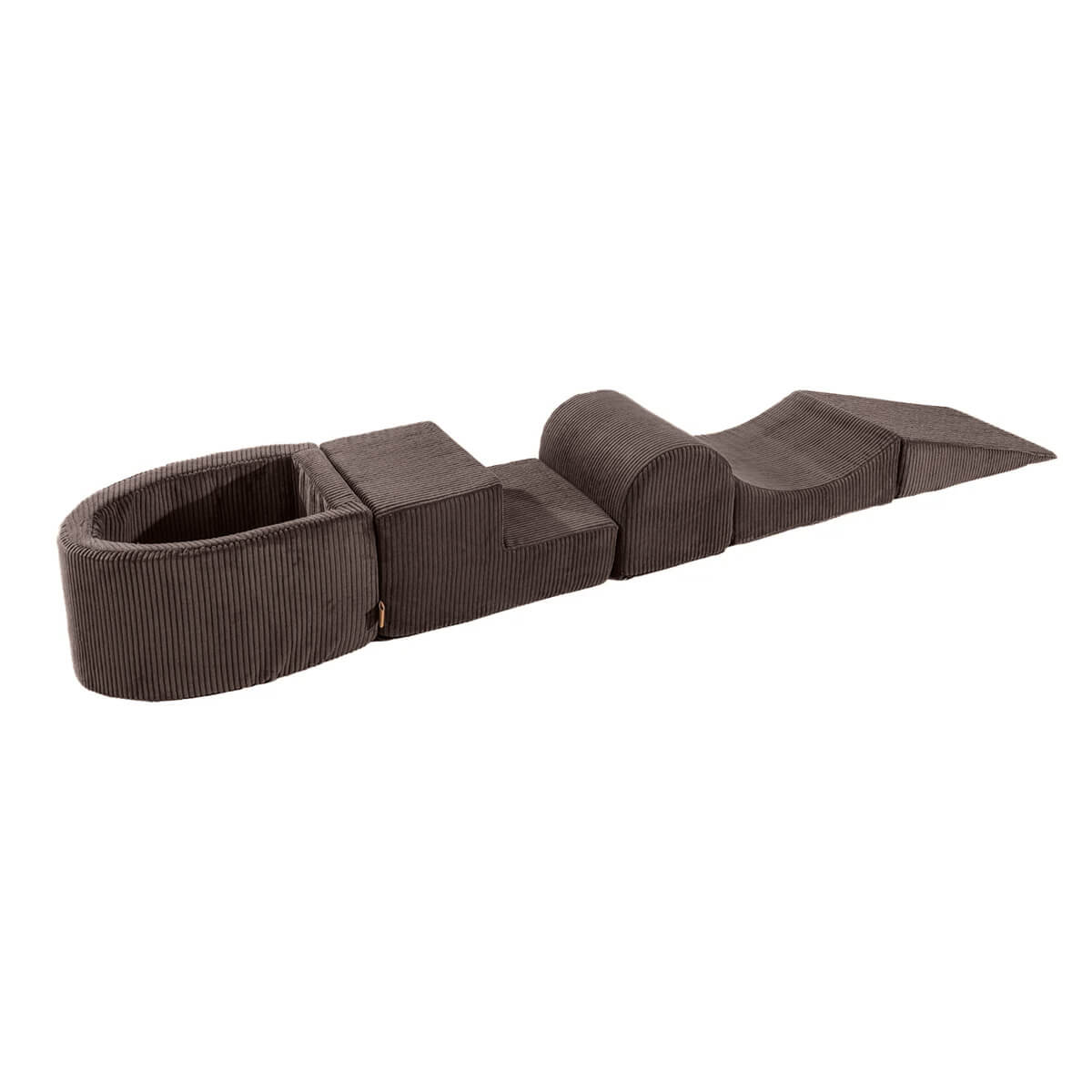 Aesthetic Kids Foam Climbing Blocks Brown - Baby Soft Play Set | Balls to Choose