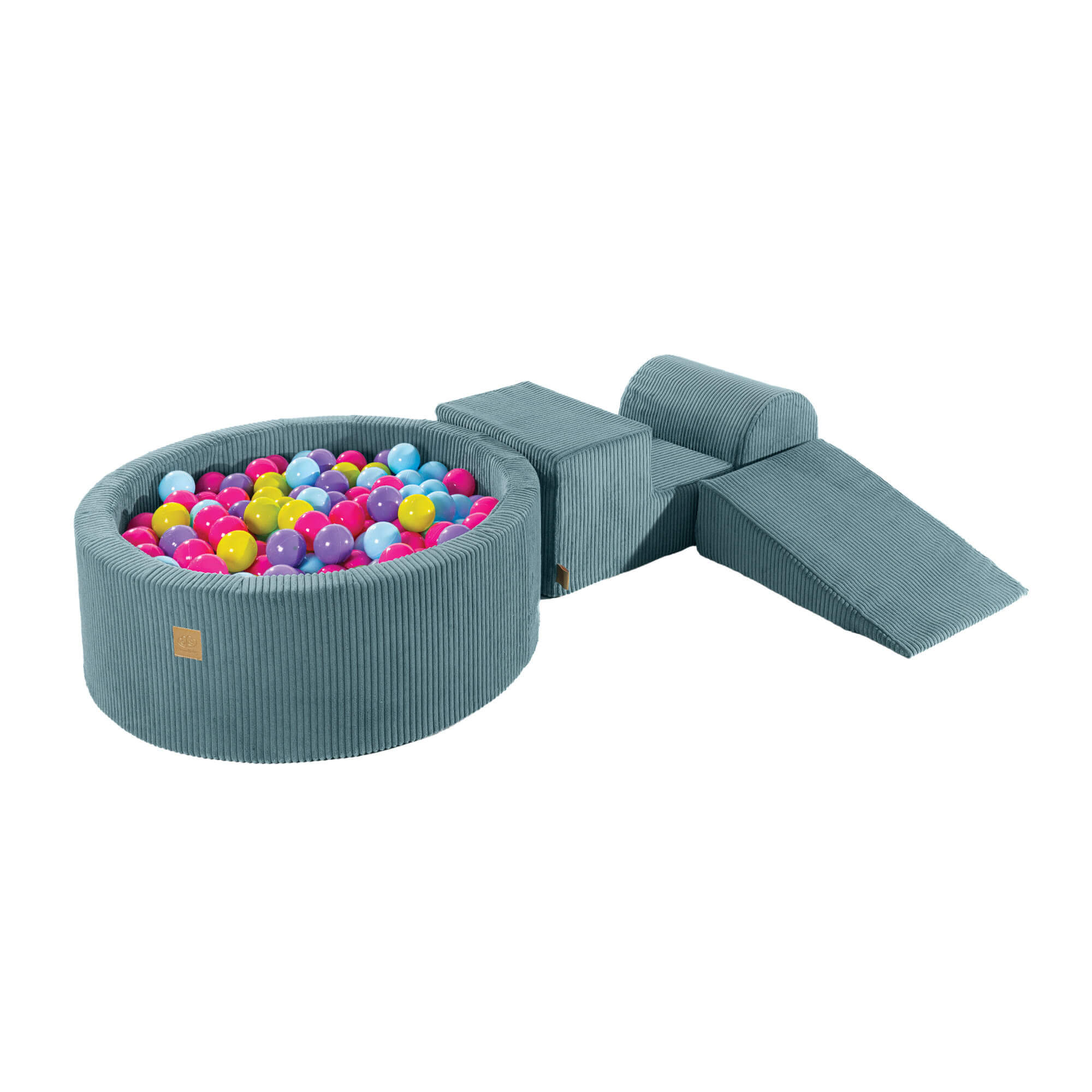 MeowBaby Aesthetic Corduroy Kids Foam Climbing Blocks - Baby Soft Play Set