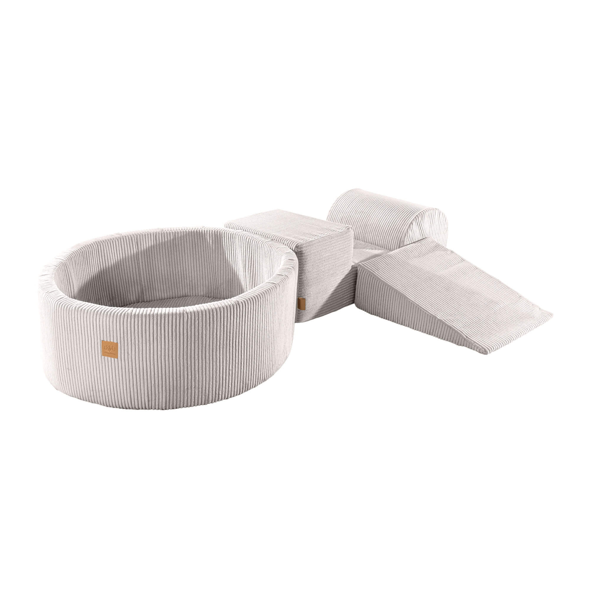 MeowBaby Aesthetic Corduroy Kids Foam Climbing Blocks - Baby Soft Play Set