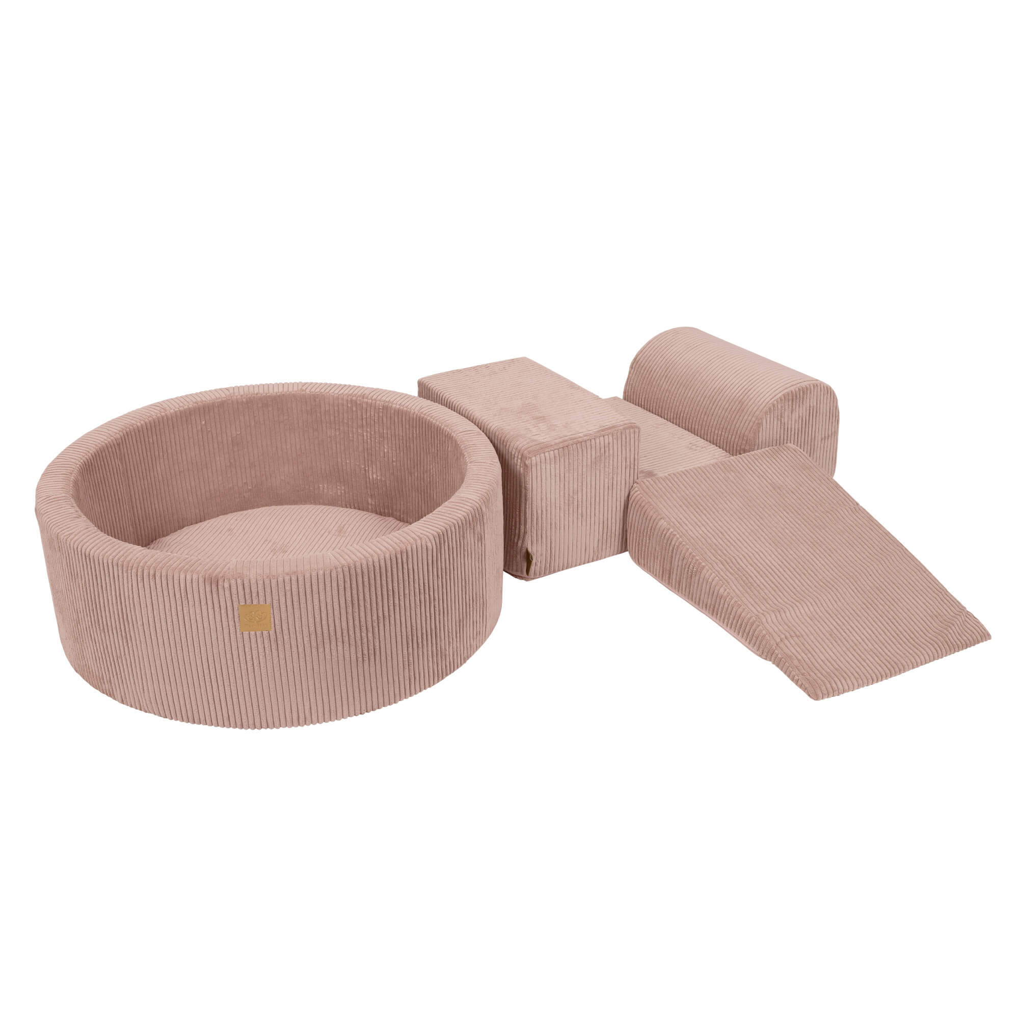 MeowBaby Aesthetic Corduroy Kids Foam Climbing Blocks - Baby Soft Play Set