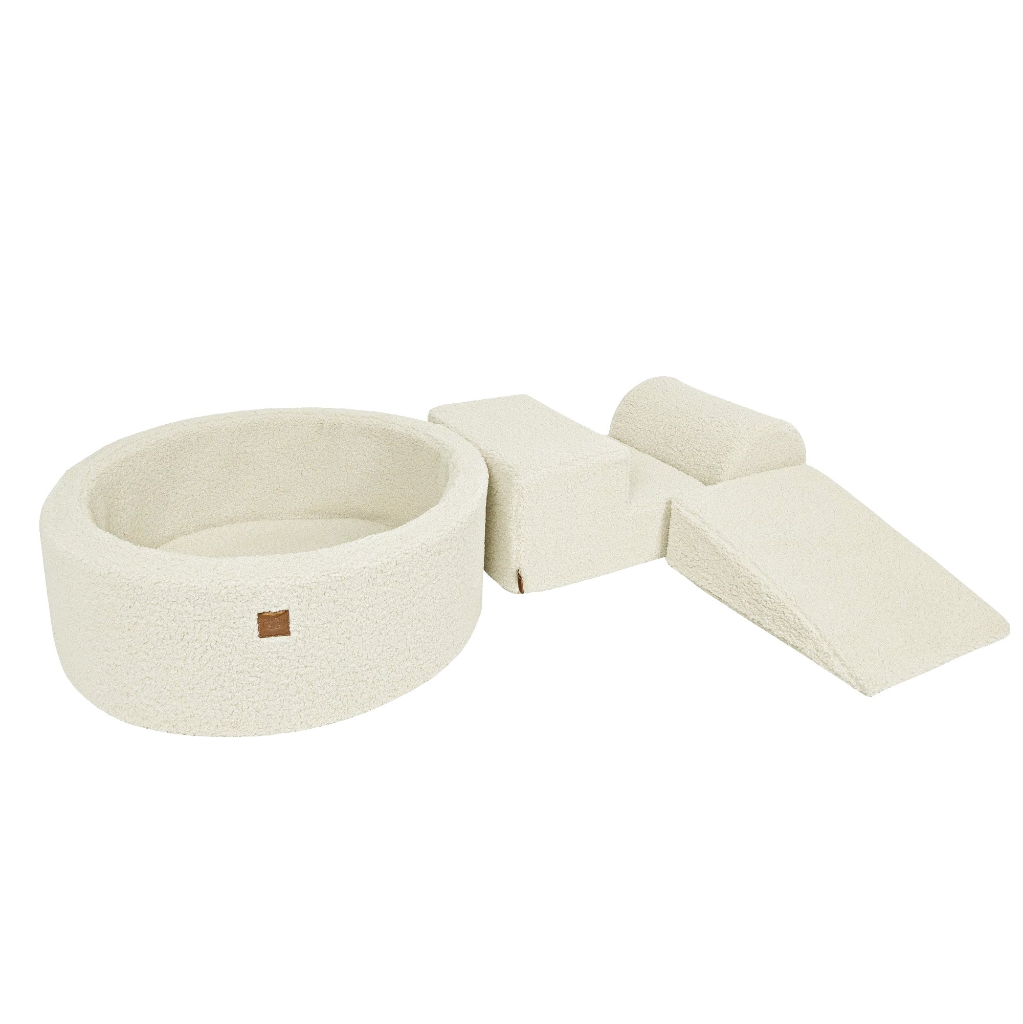 MeowBaby Bearly Foam Block Set with Ball Pit Cream