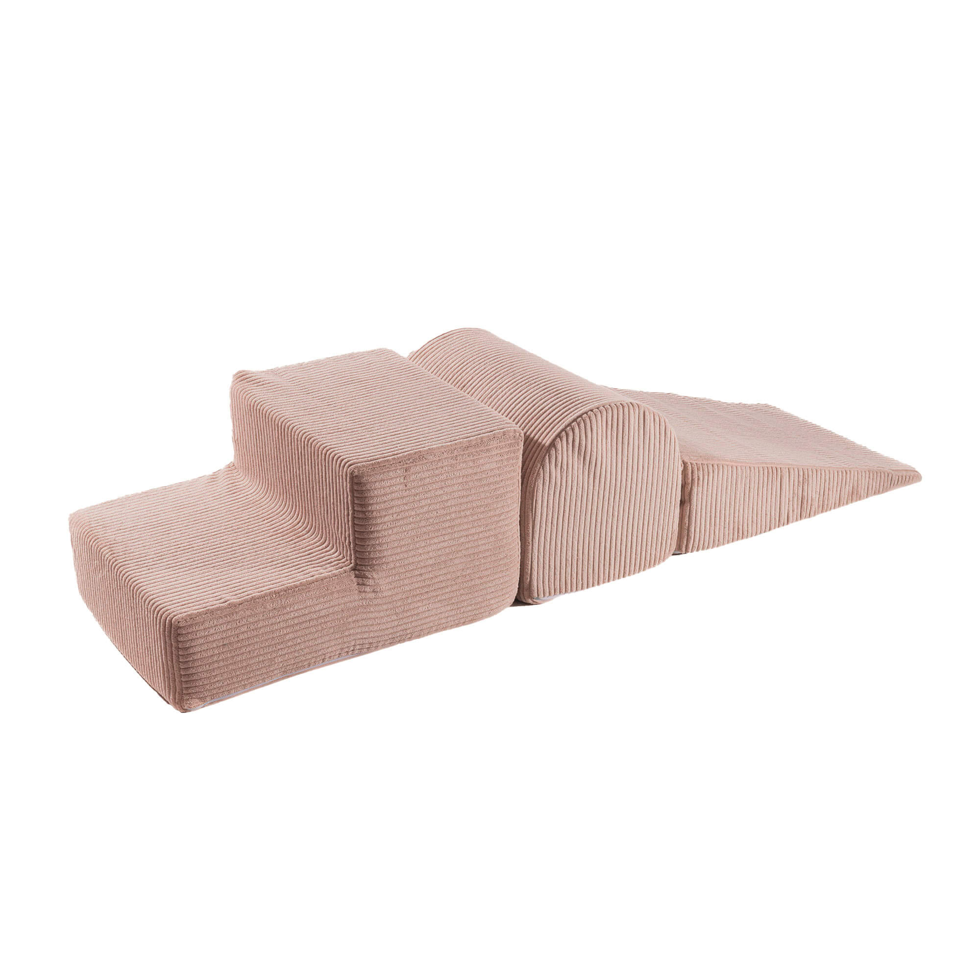 Meowbaby Aesthetic Pink Corduroy Kids Foam Climbing Blocks - Baby Soft Play Set