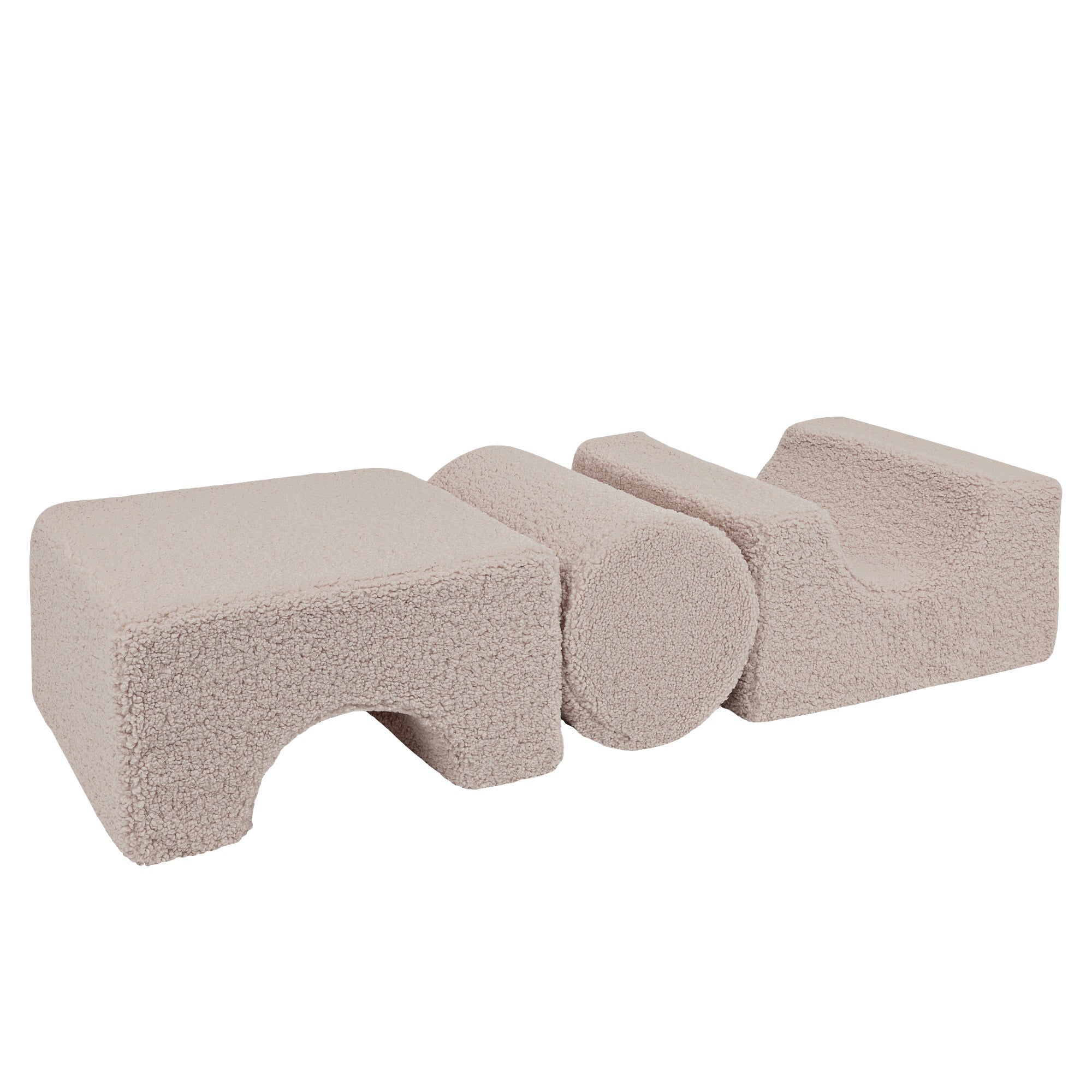 MeowBaby Bearly Shape Set - Kids Foam Climbing Blocks Grey