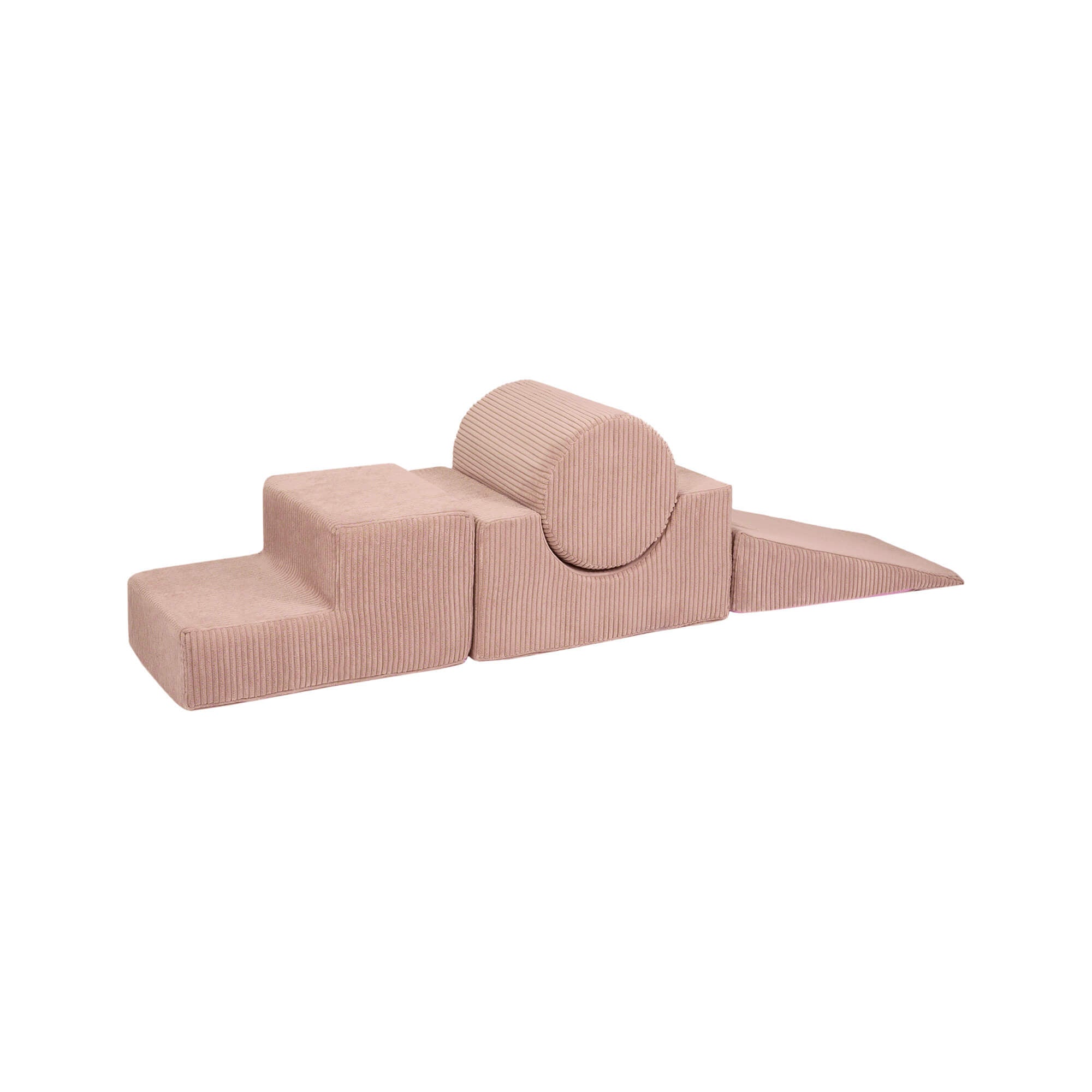 Meowbaby Aesthetic Pink Corduroy Kids Foam Climbing Blocks - Baby Soft Play Set