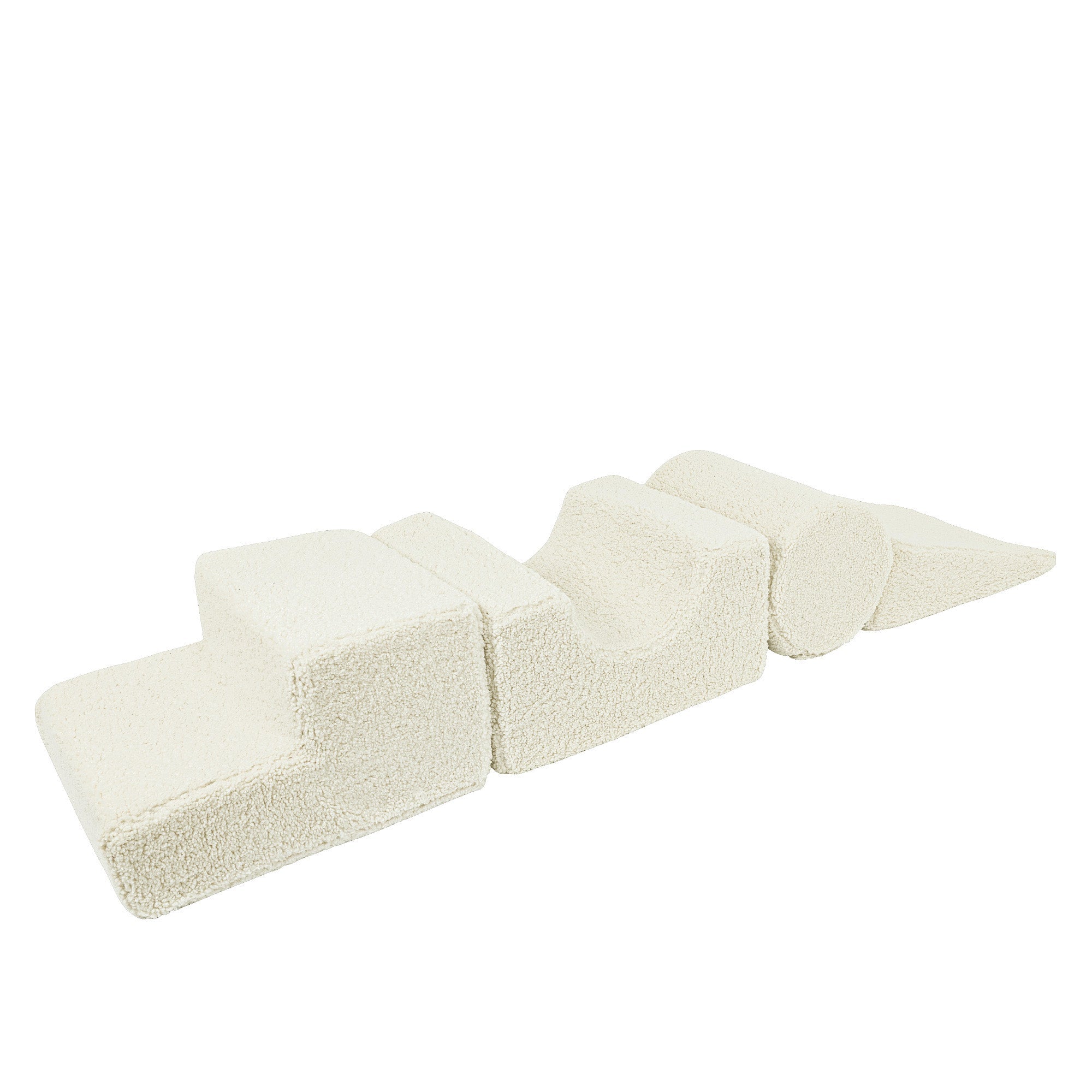 MeowBaby Bearly Shape Set - Kids Foam Climbing Blocks Cream